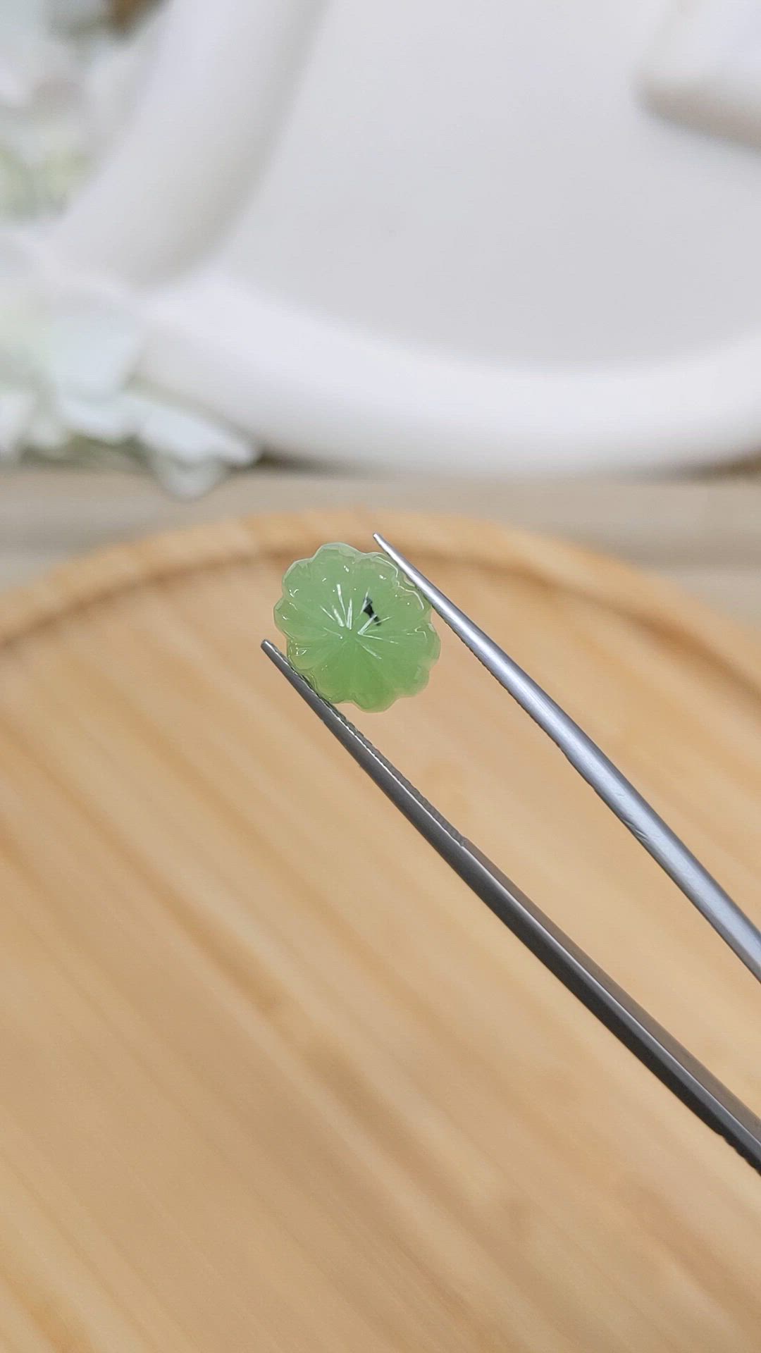 5.24 Ct. Green Cabochon Jade from Burma (Myanmar) Size Video