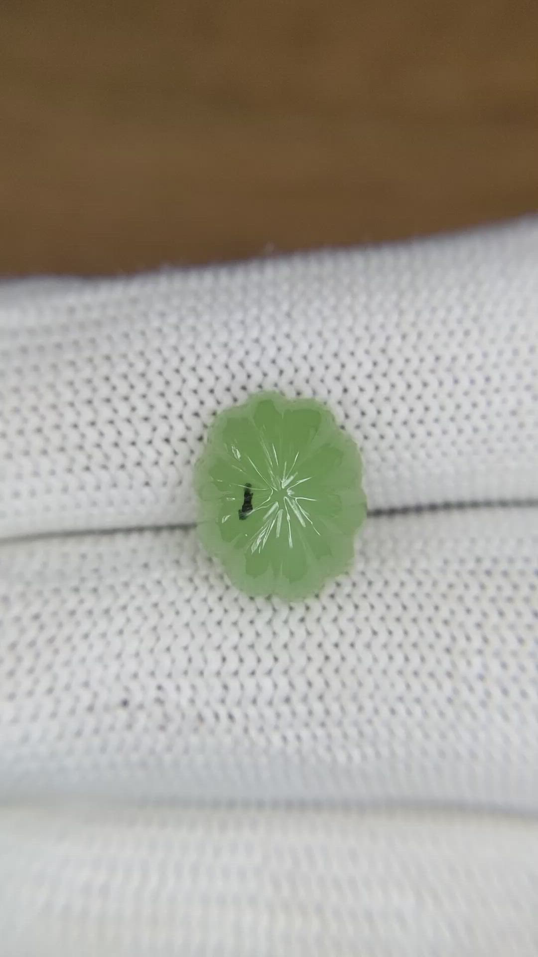 5.24 Ct. Green Cabochon Jade from Burma (Myanmar) Size Video