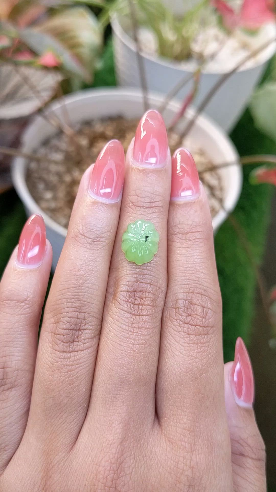 5.24 Ct. Green Cabochon Jade from Burma (Myanmar) Size Video