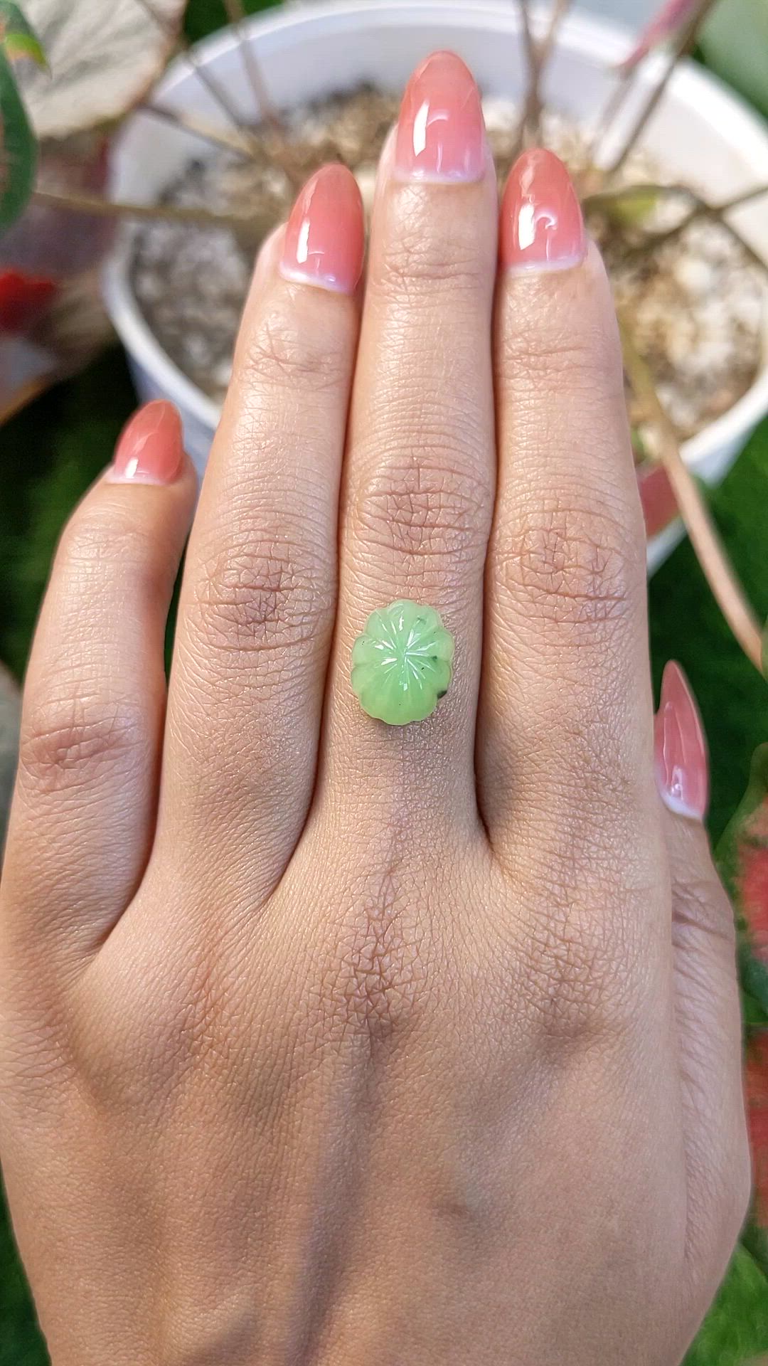 5.30 Ct. Green Cabochon Jade from Burma (Myanmar) Size Video