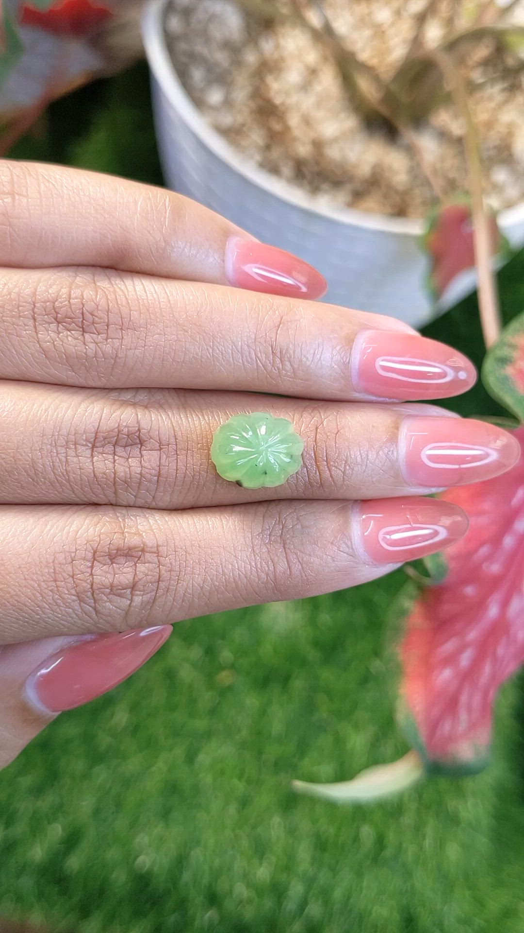 5.30 Ct. Green Cabochon Jade from Burma (Myanmar) Size Video
