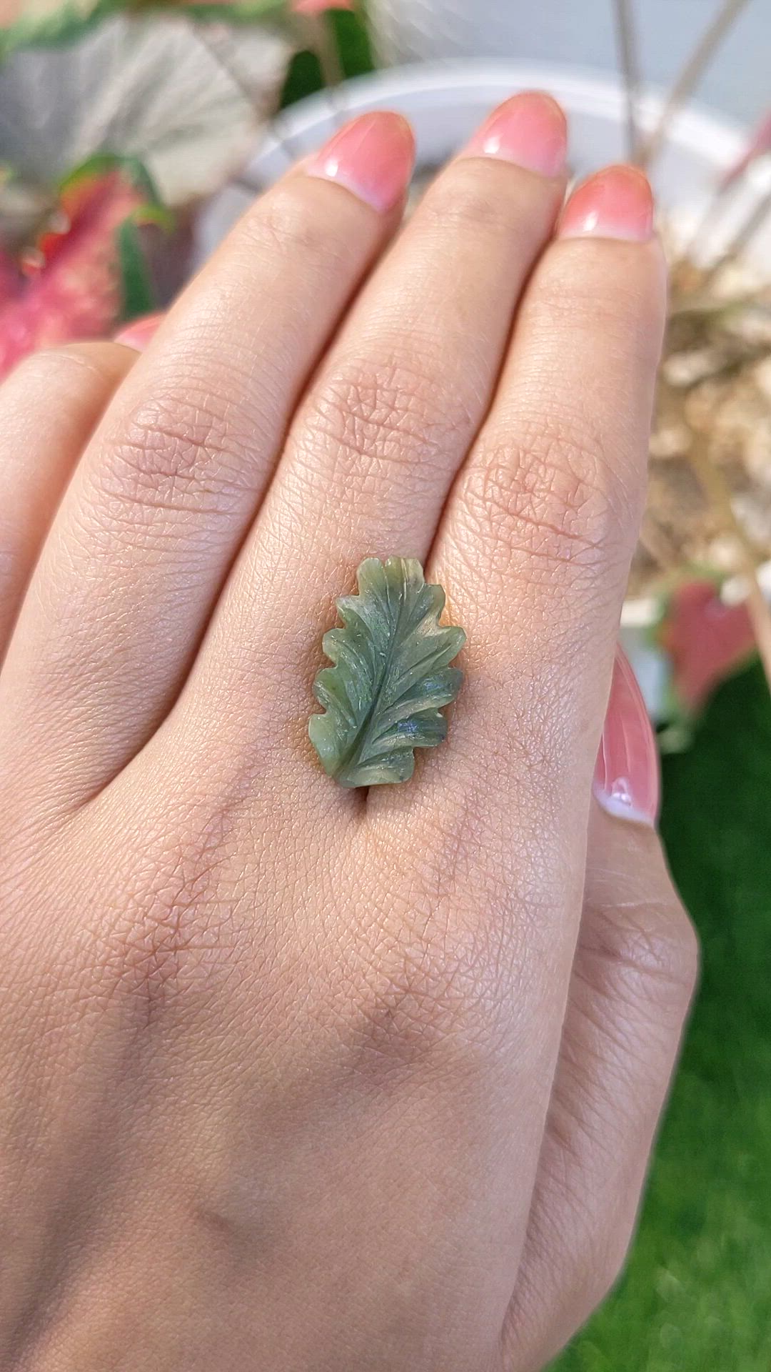 4.94 Ct. Green Jade from Burma (Myanmar) Size Video