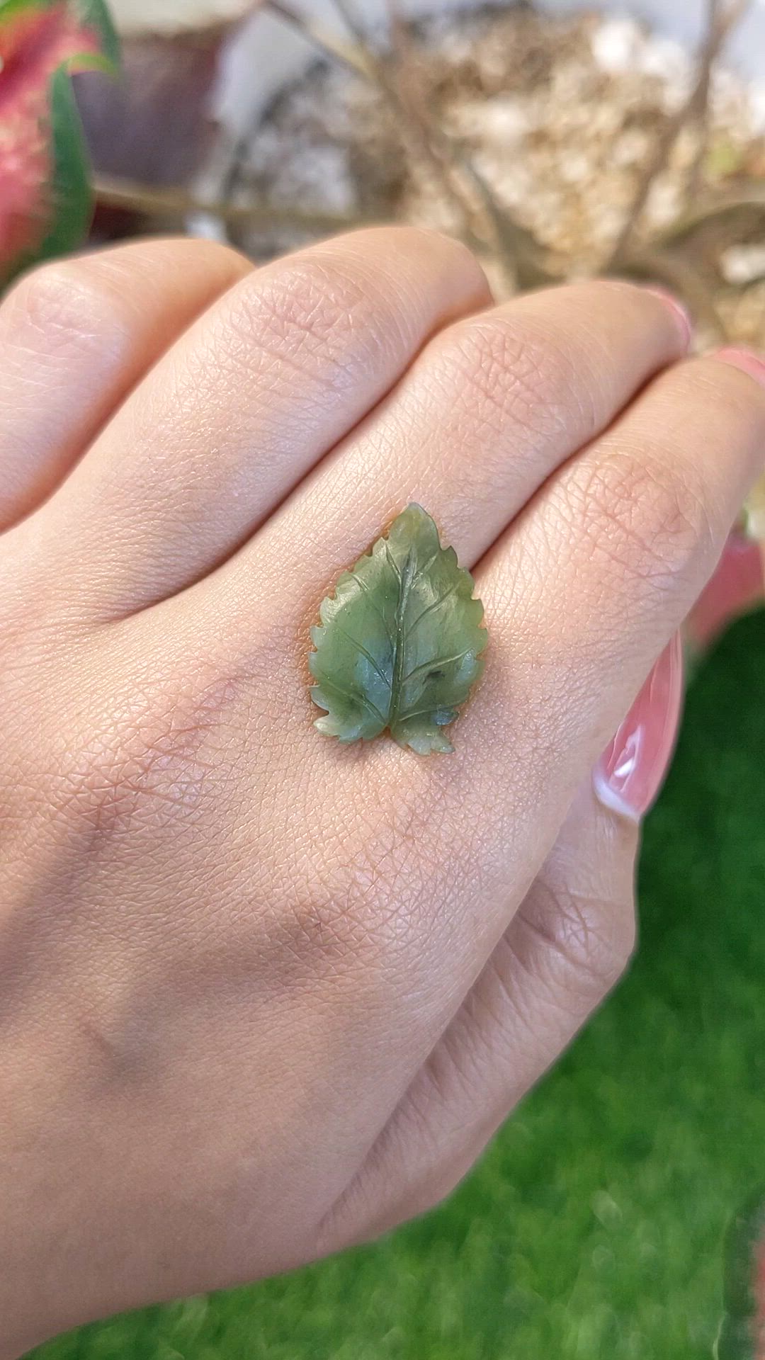 6.19 Ct. Green Jade from Burma (Myanmar) Size Video