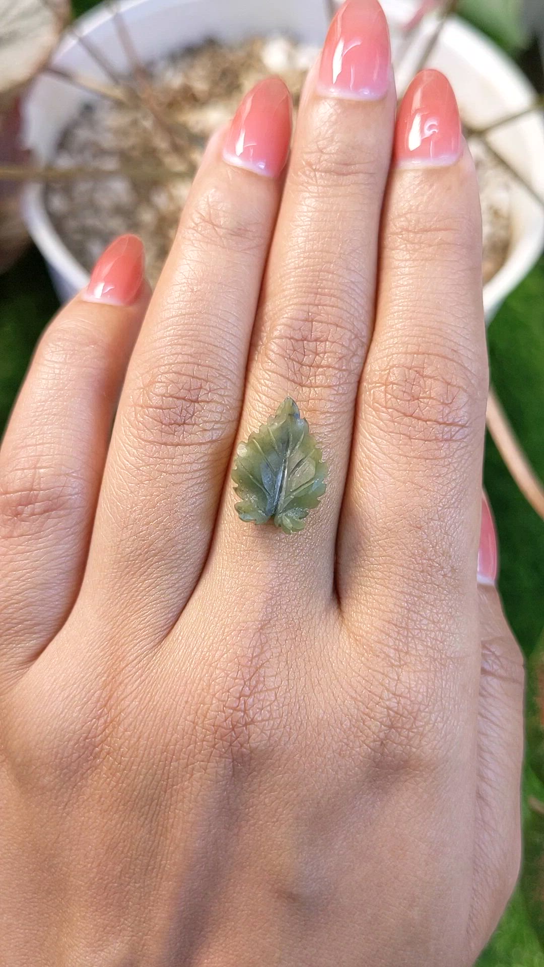 3.17 Ct. Green Jade from Burma (Myanmar) Size Video