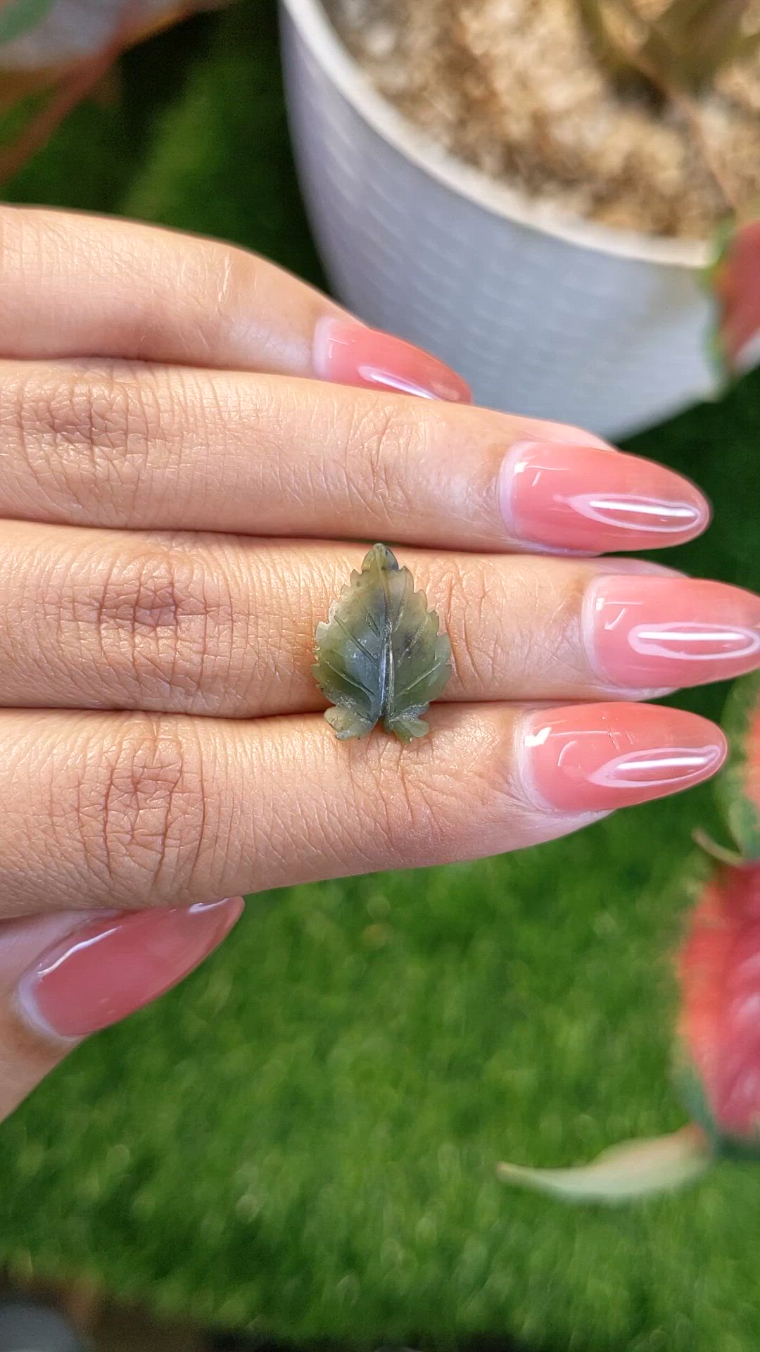 3.17 Ct. Green Jade from Burma (Myanmar) Size Video