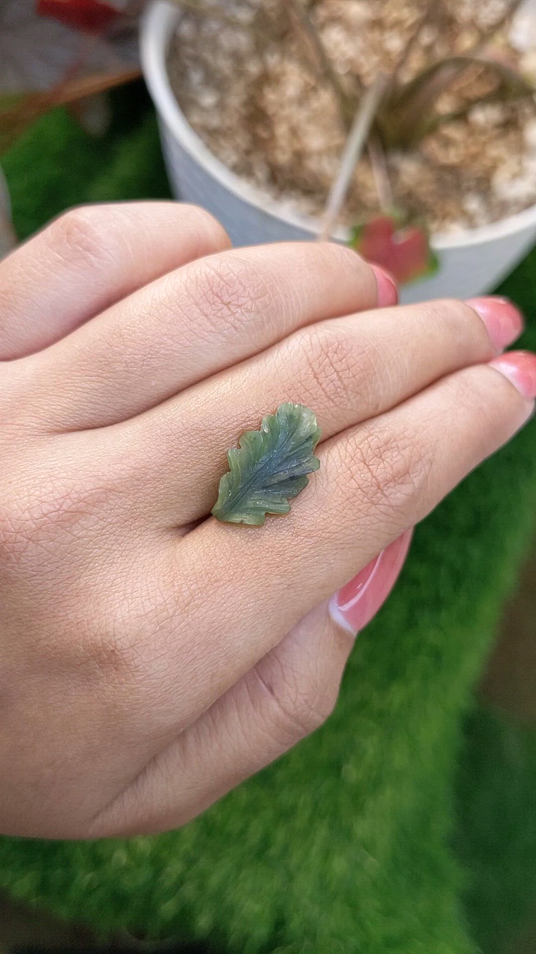 4.65 Ct. Green Jade from Burma (Myanmar) Size Video