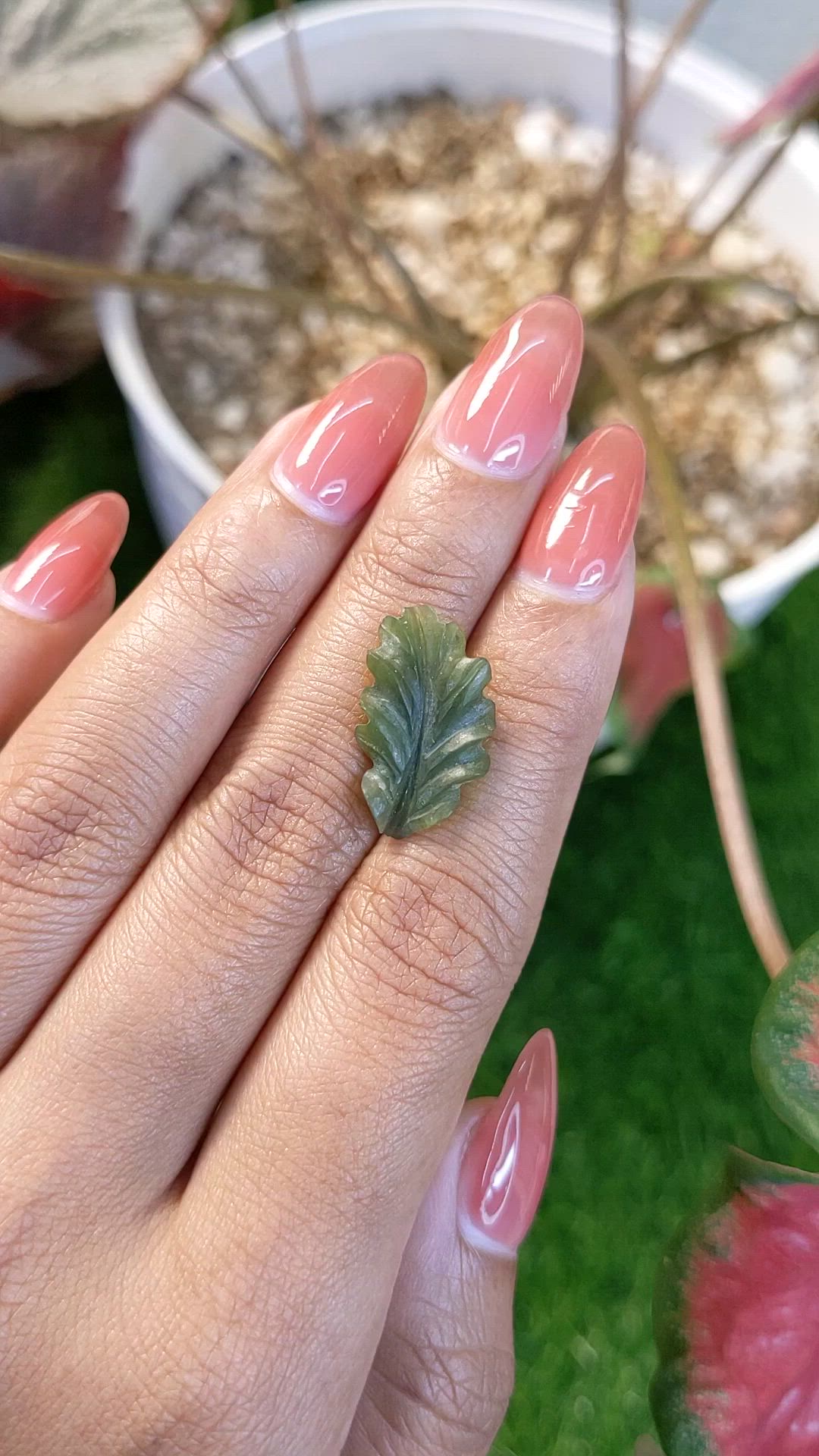 5.87 Ct. Green Jade from Burma (Myanmar) Size Video