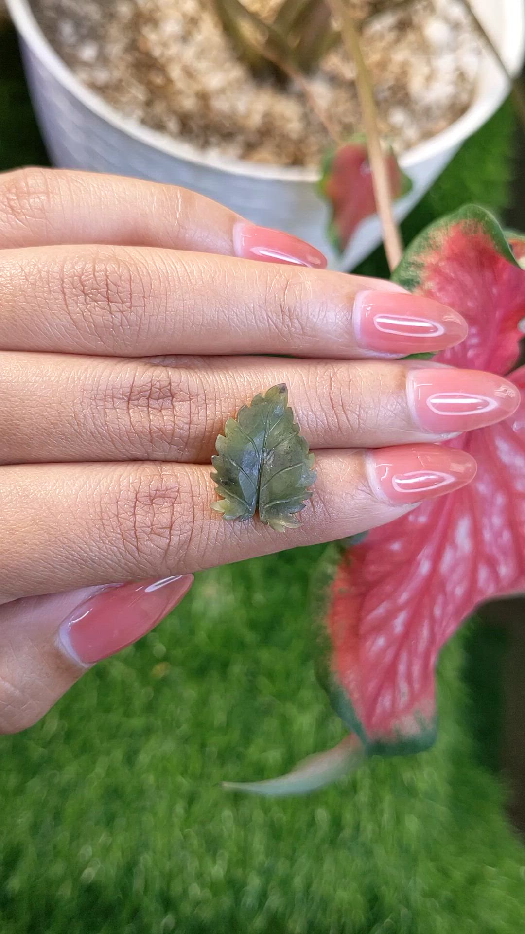 6.82 Ct. Green Jade from Burma (Myanmar) Size Video