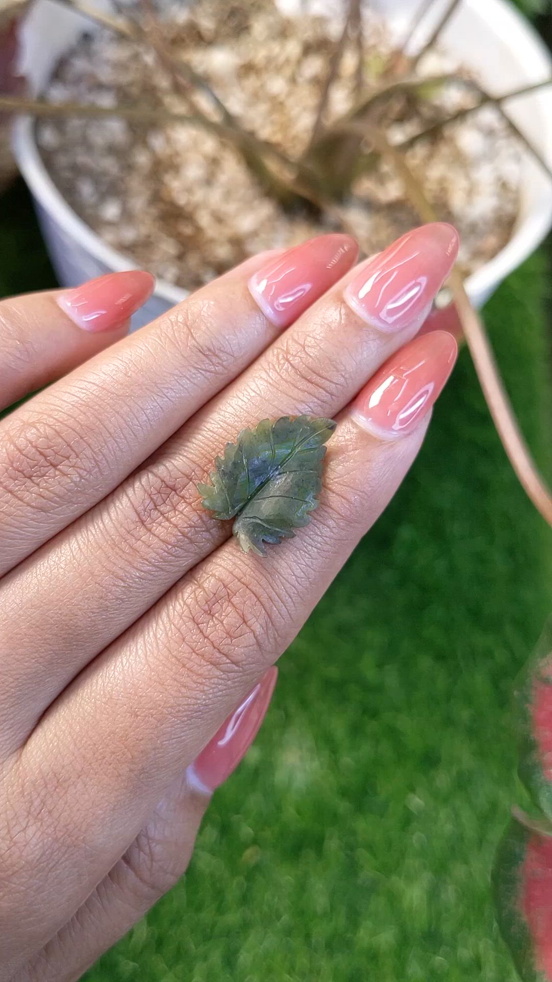 6.82 Ct. Green Jade from Burma (Myanmar) Size Video