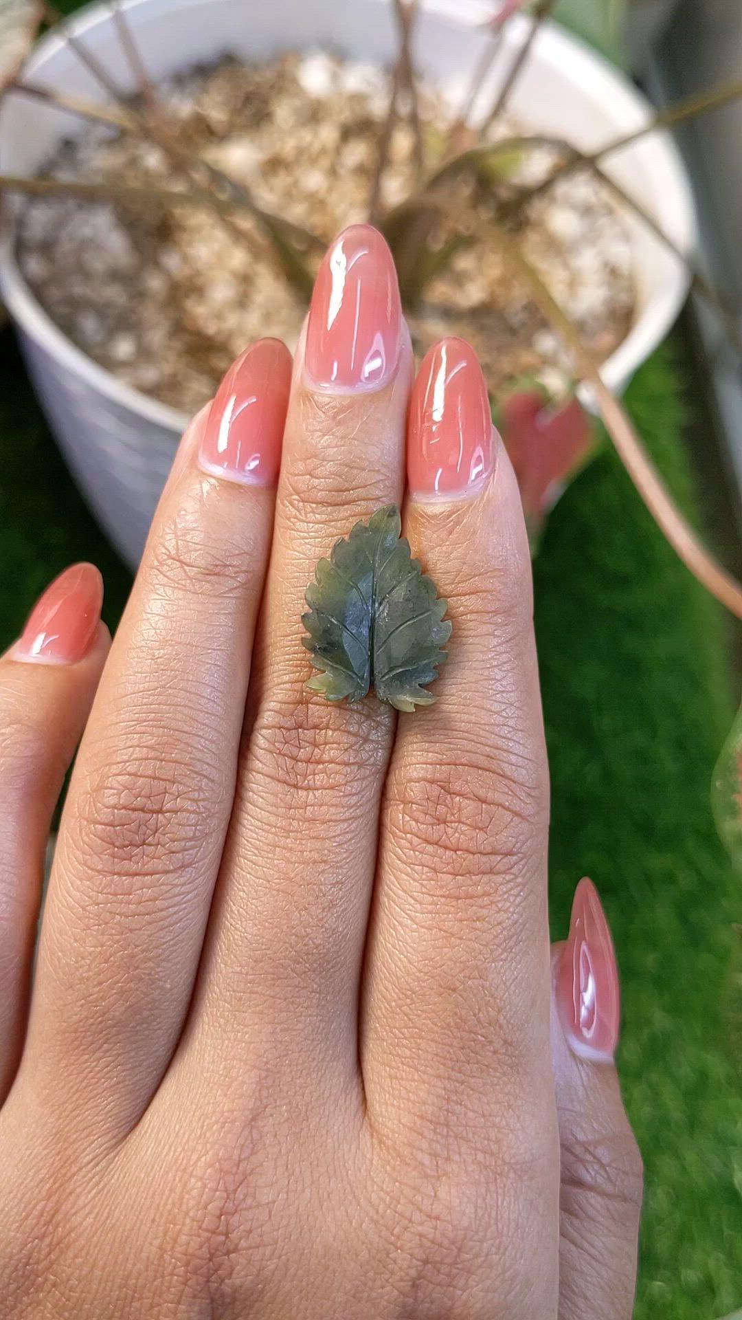6.82 Ct. Green Jade from Burma (Myanmar) Size Video