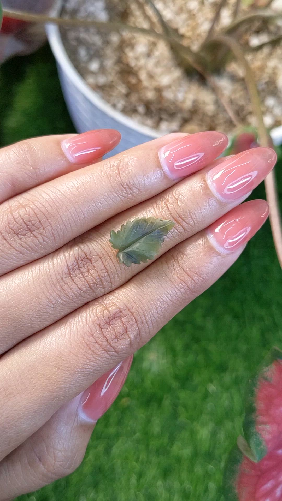 3.02 Ct. Green Jade from Burma (Myanmar) Size Video