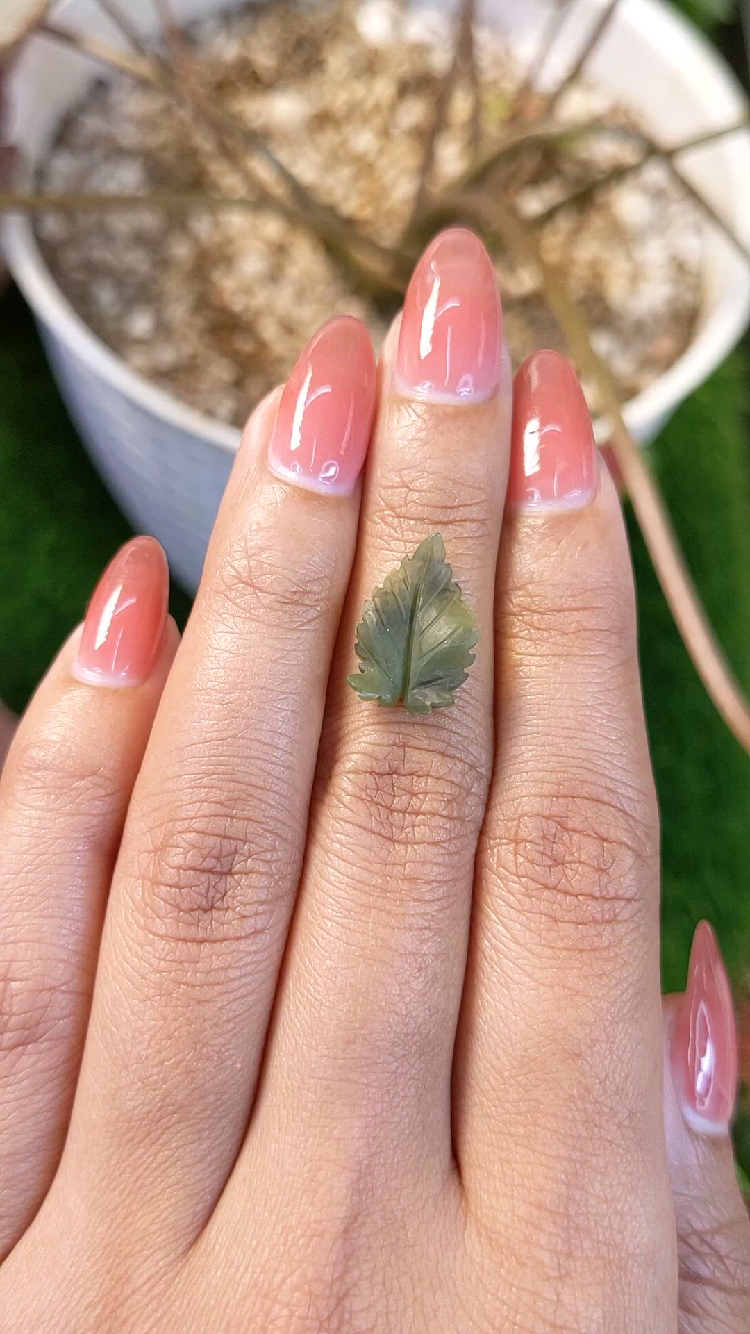 3.02 Ct. Green Jade from Burma (Myanmar) Size Video