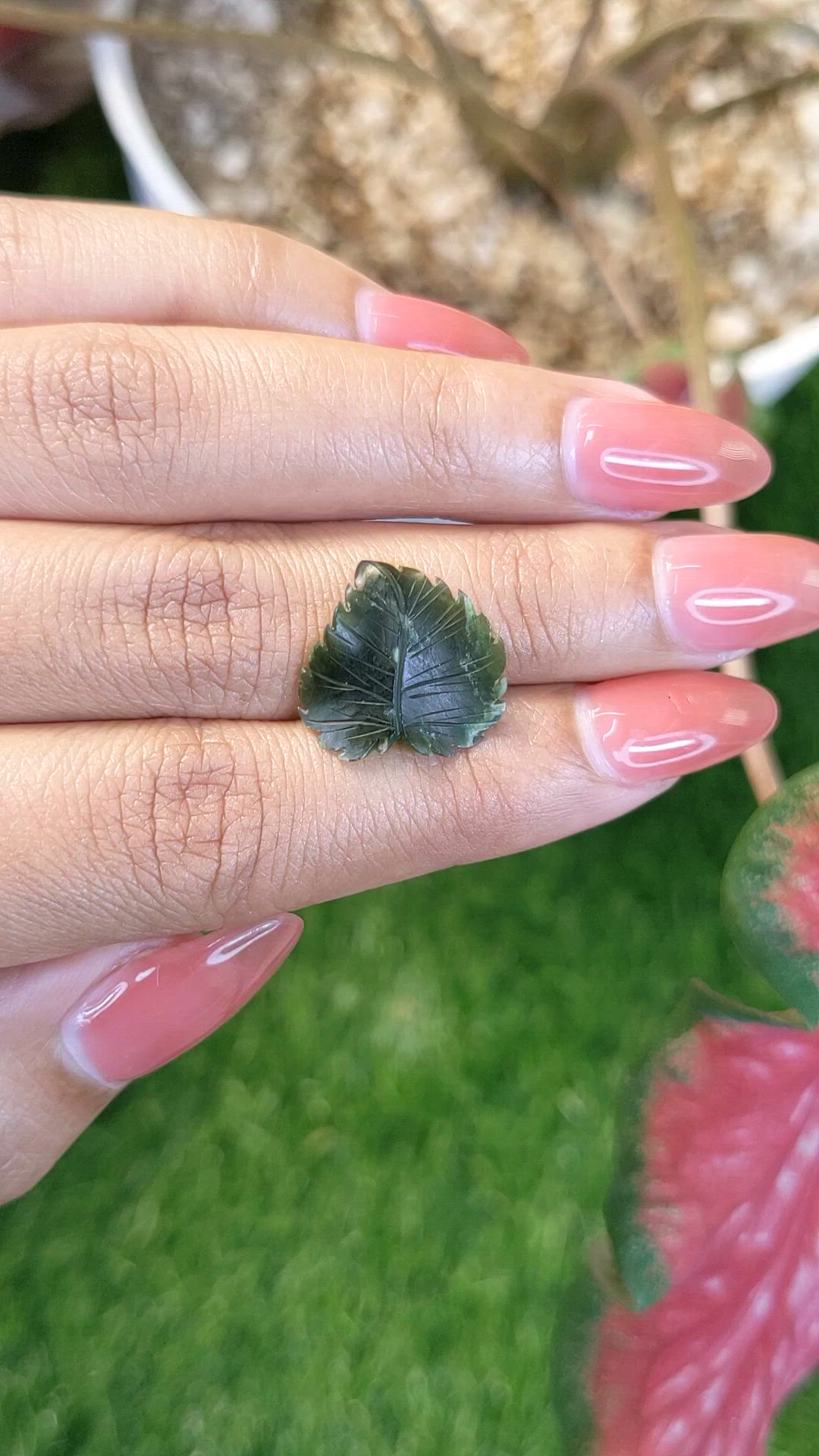 3.92 Ct. Green Jade from Burma (Myanmar) Size Video
