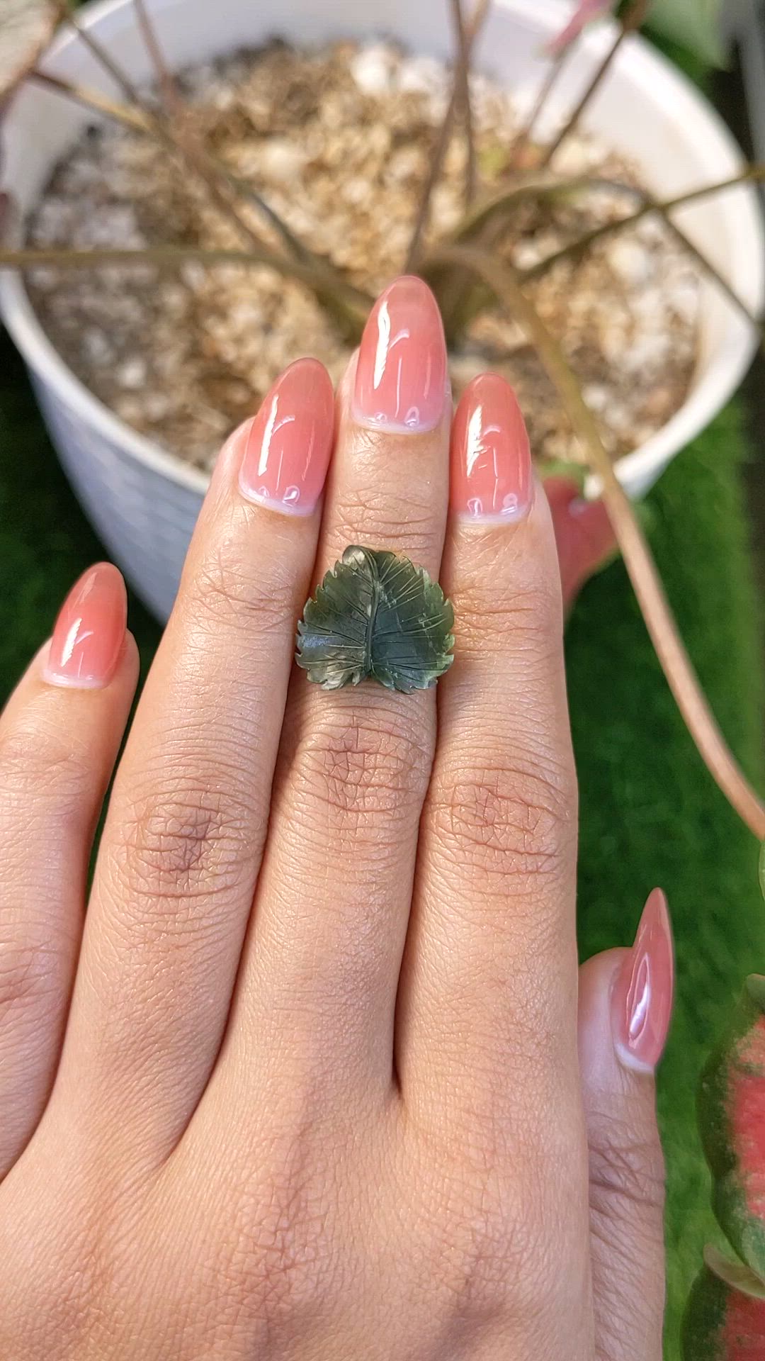 3.92 Ct. Green Jade from Burma (Myanmar) Size Video