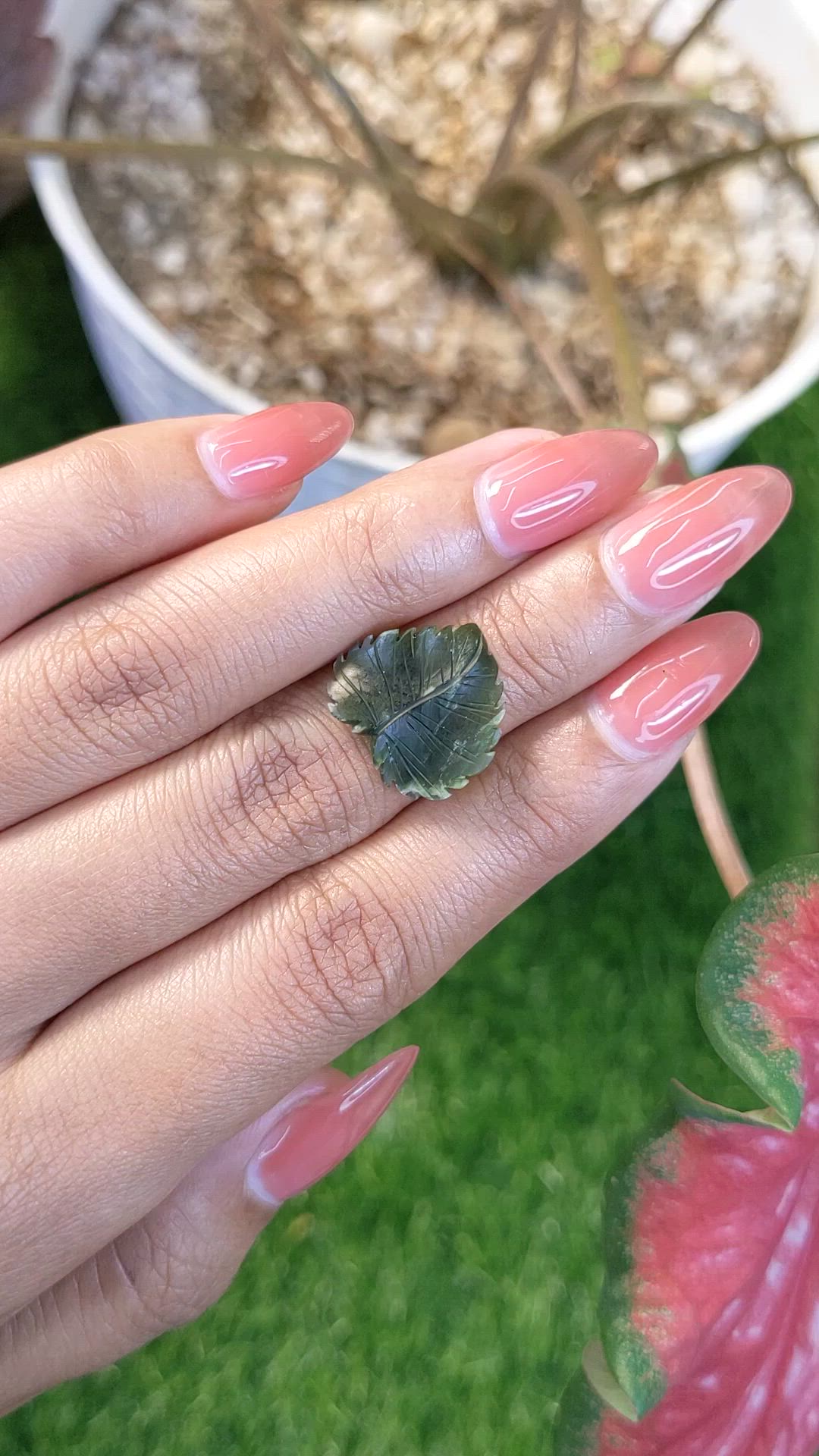 3.92 Ct. Green Jade from Burma (Myanmar) Size Video