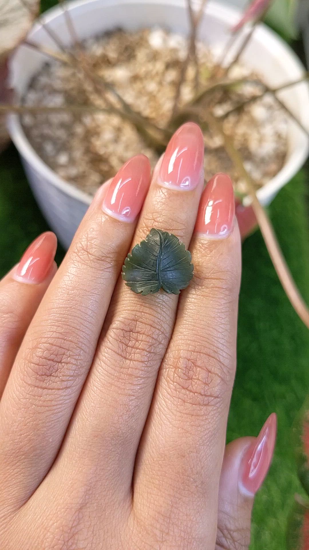 4.40 Ct. Green Jade from Burma (Myanmar) Size Video