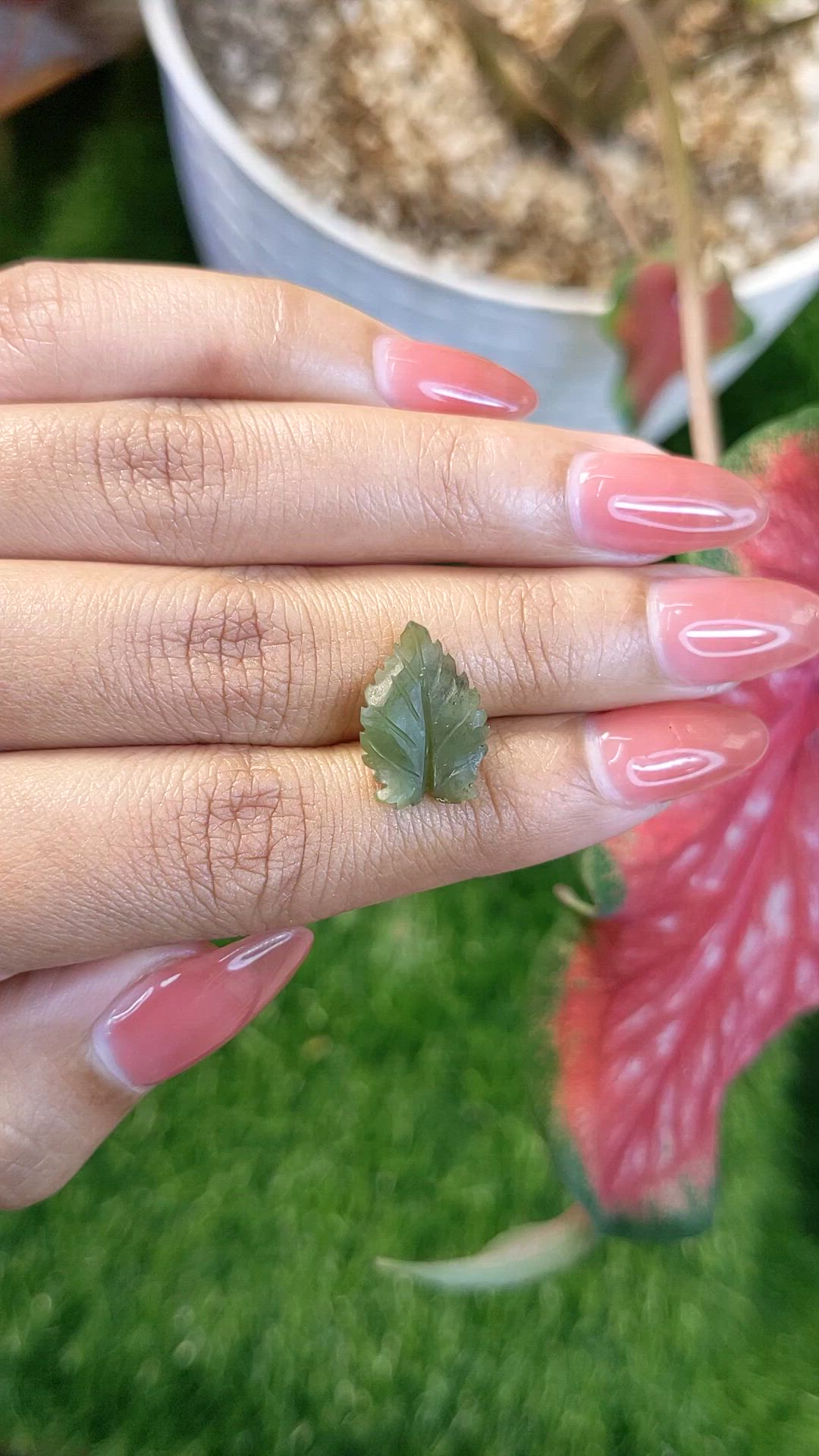 3.61 Ct. Green Jade from Burma (Myanmar) Size Video