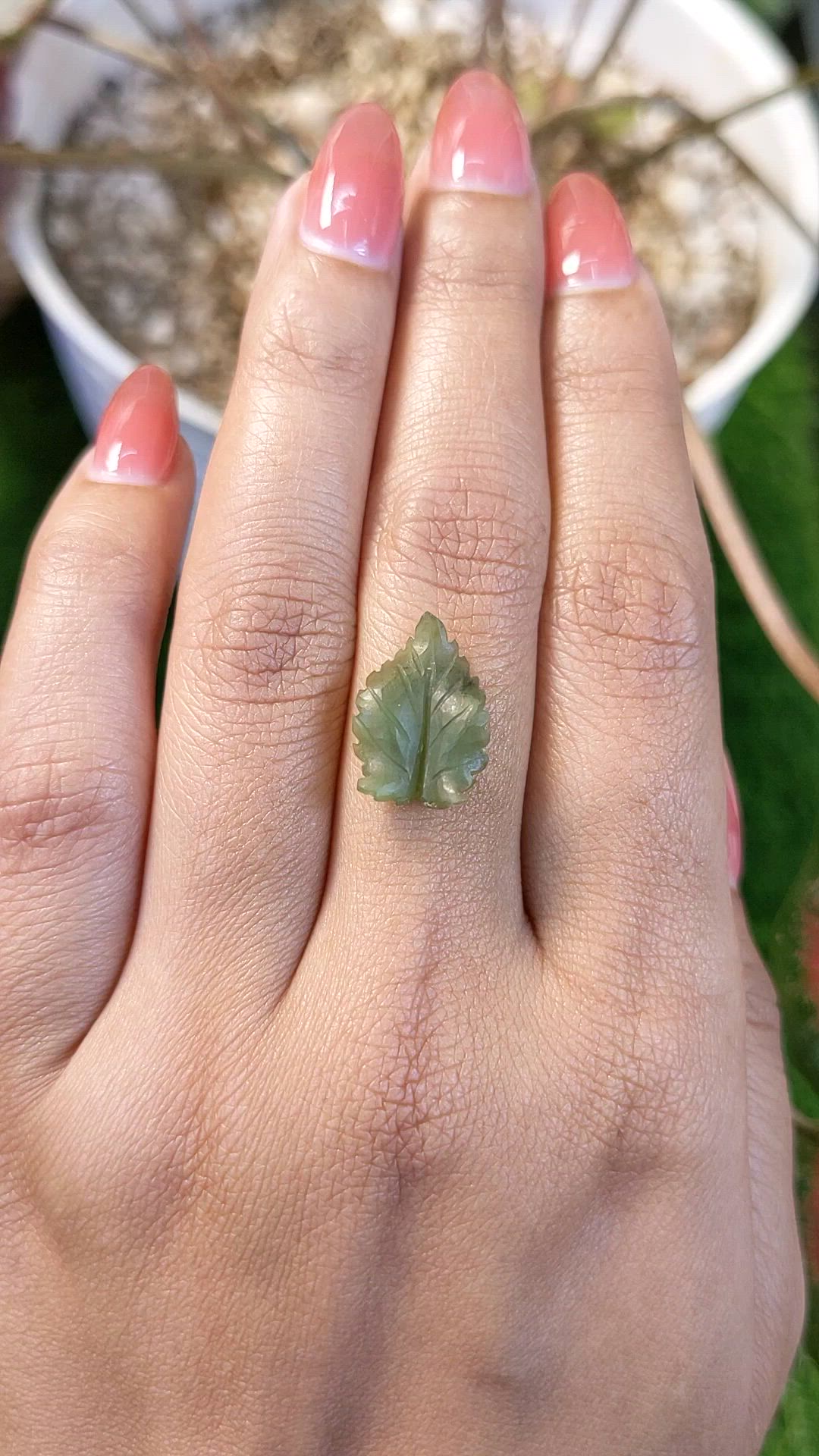3.61 Ct. Green Jade from Burma (Myanmar) Size Video