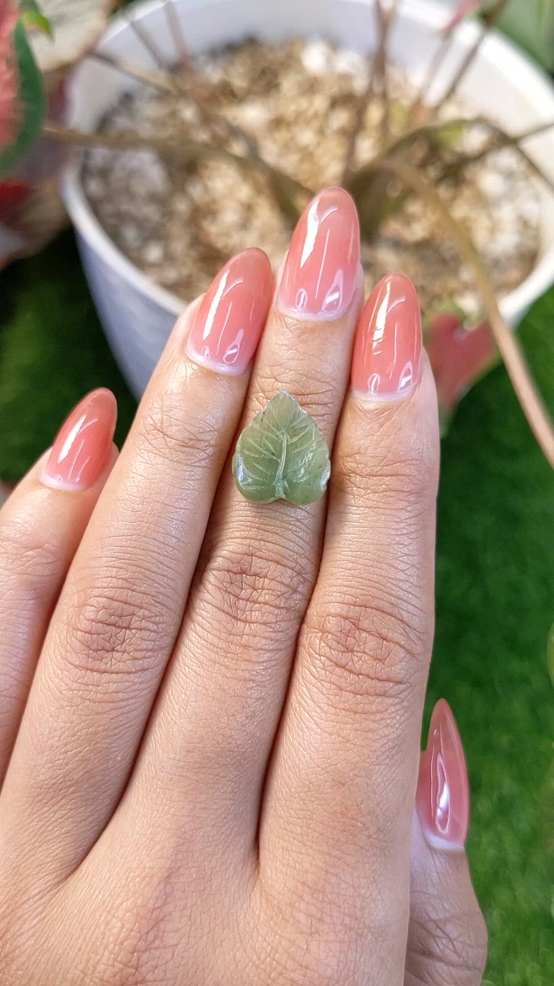 3.62 Ct. Green Jade from Burma (Myanmar) Size Video
