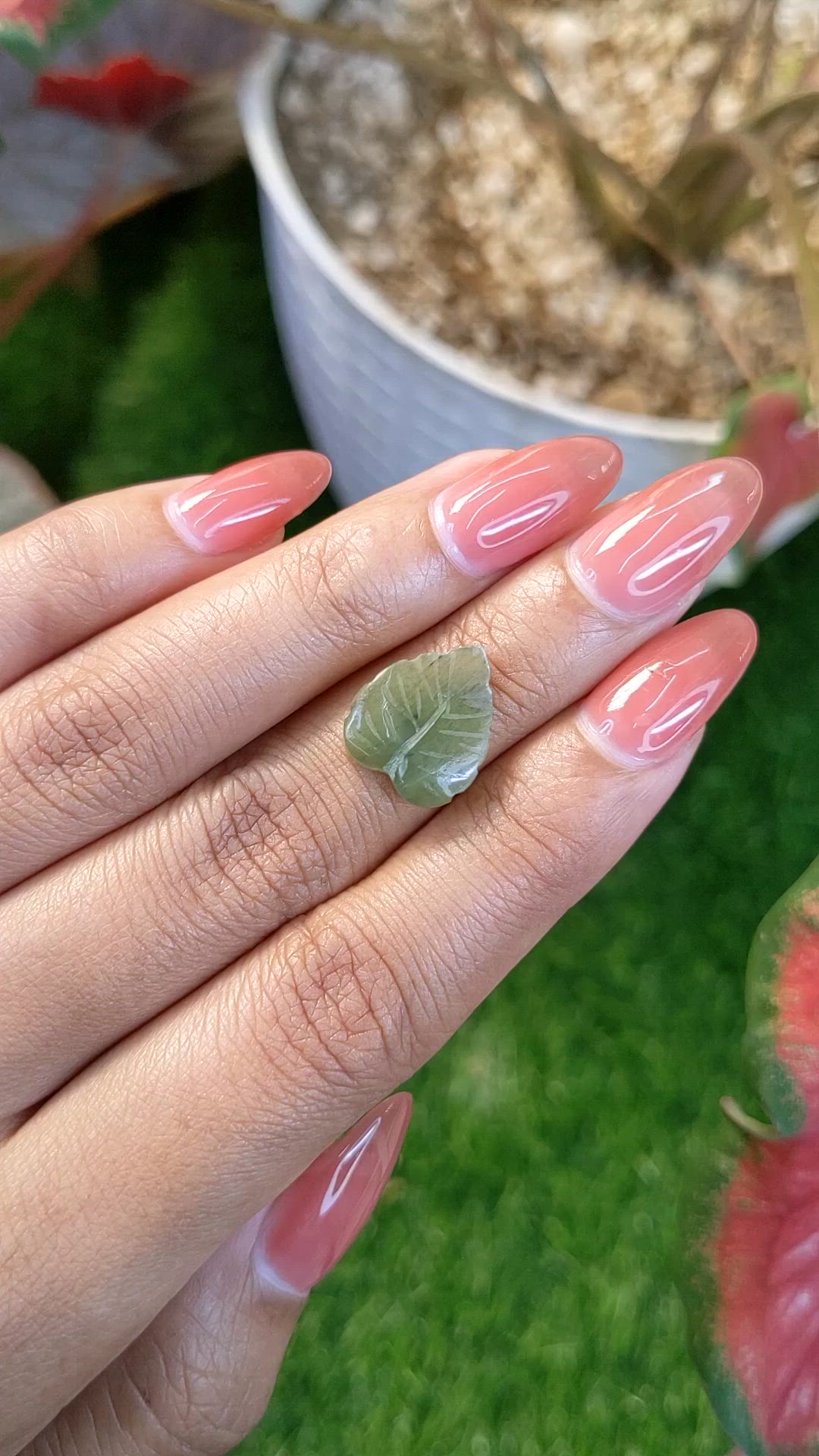 3.62 Ct. Green Jade from Burma (Myanmar) Size Video