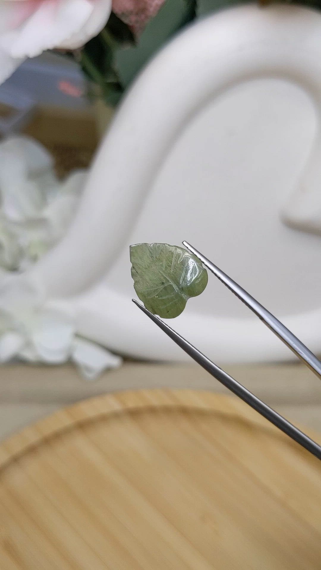 3.62 Ct. Green Jade from Burma (Myanmar) Size Video