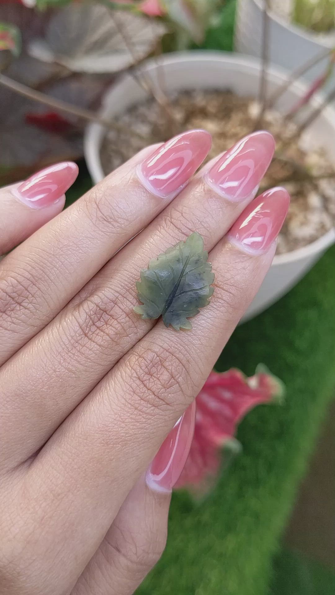 6.38 Ct. Green Jade from Burma (Myanmar) Size Video