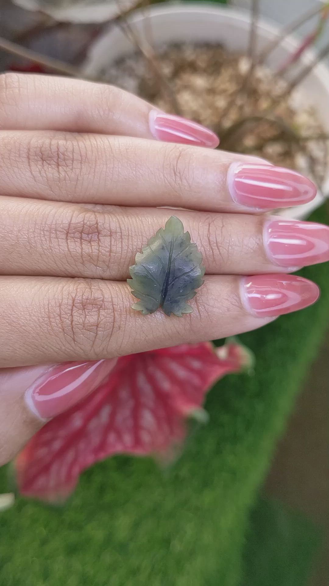 6.38 Ct. Green Jade from Burma (Myanmar) Size Video