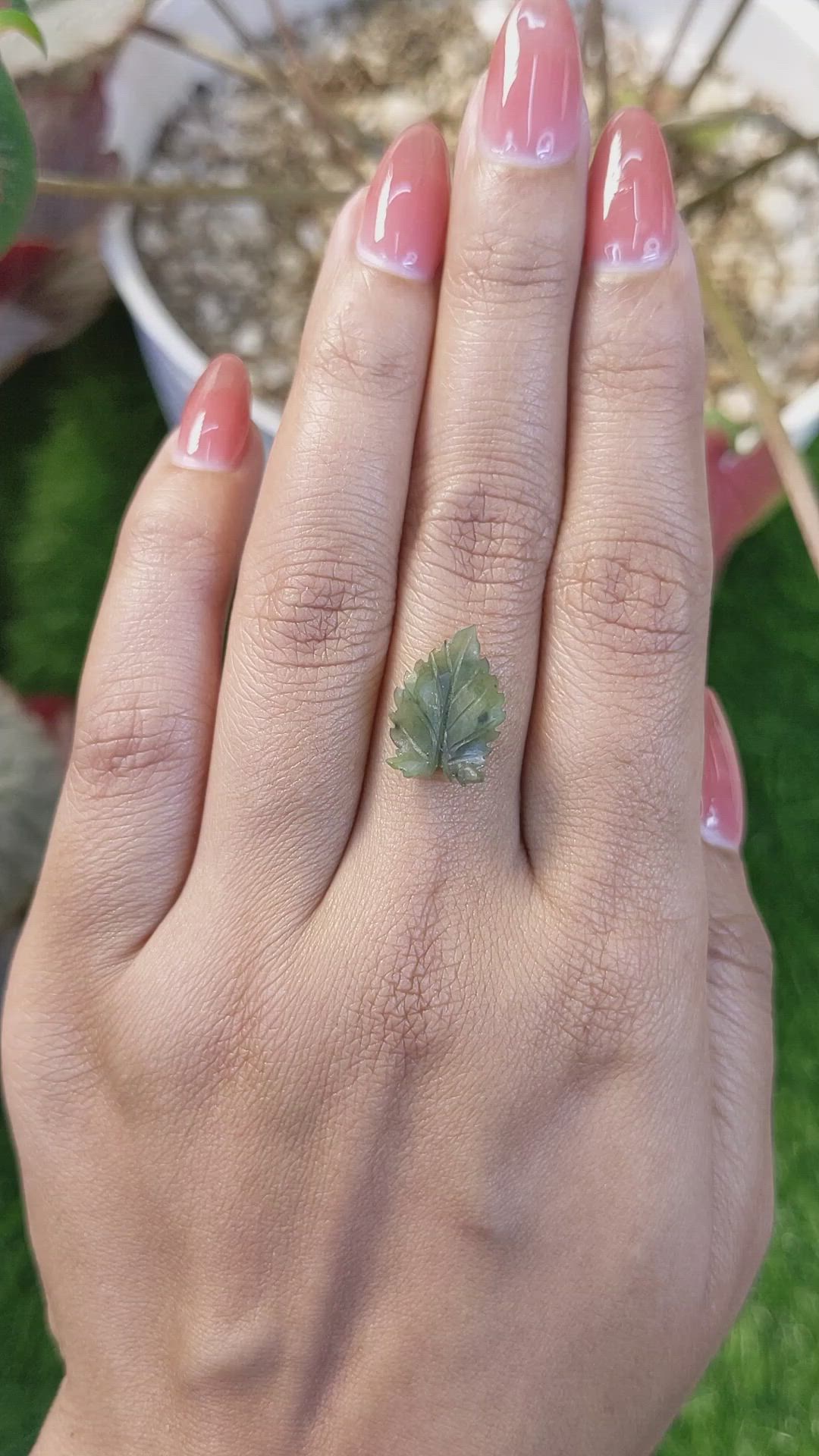 2.87 Ct. Green Jade from Burma (Myanmar) Size Video