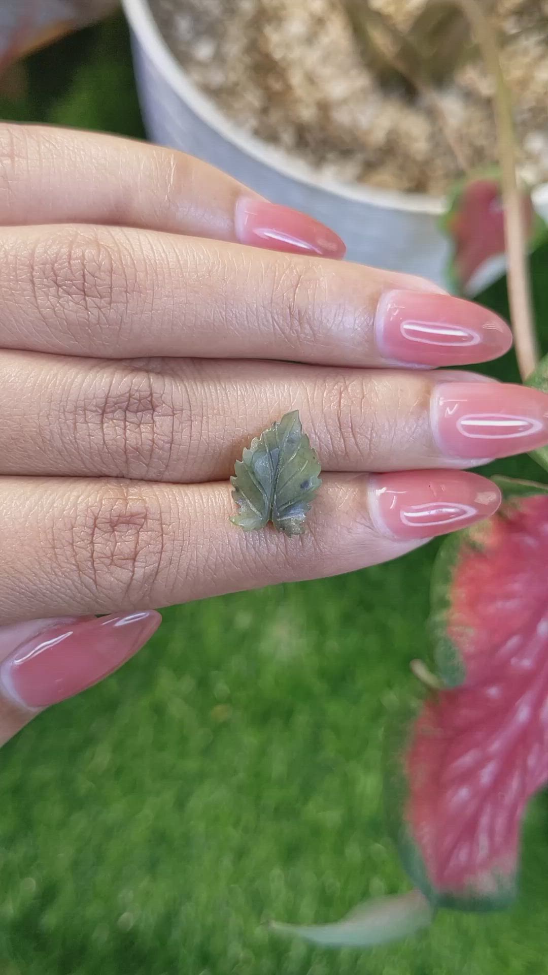 2.87 Ct. Green Jade from Burma (Myanmar) Size Video