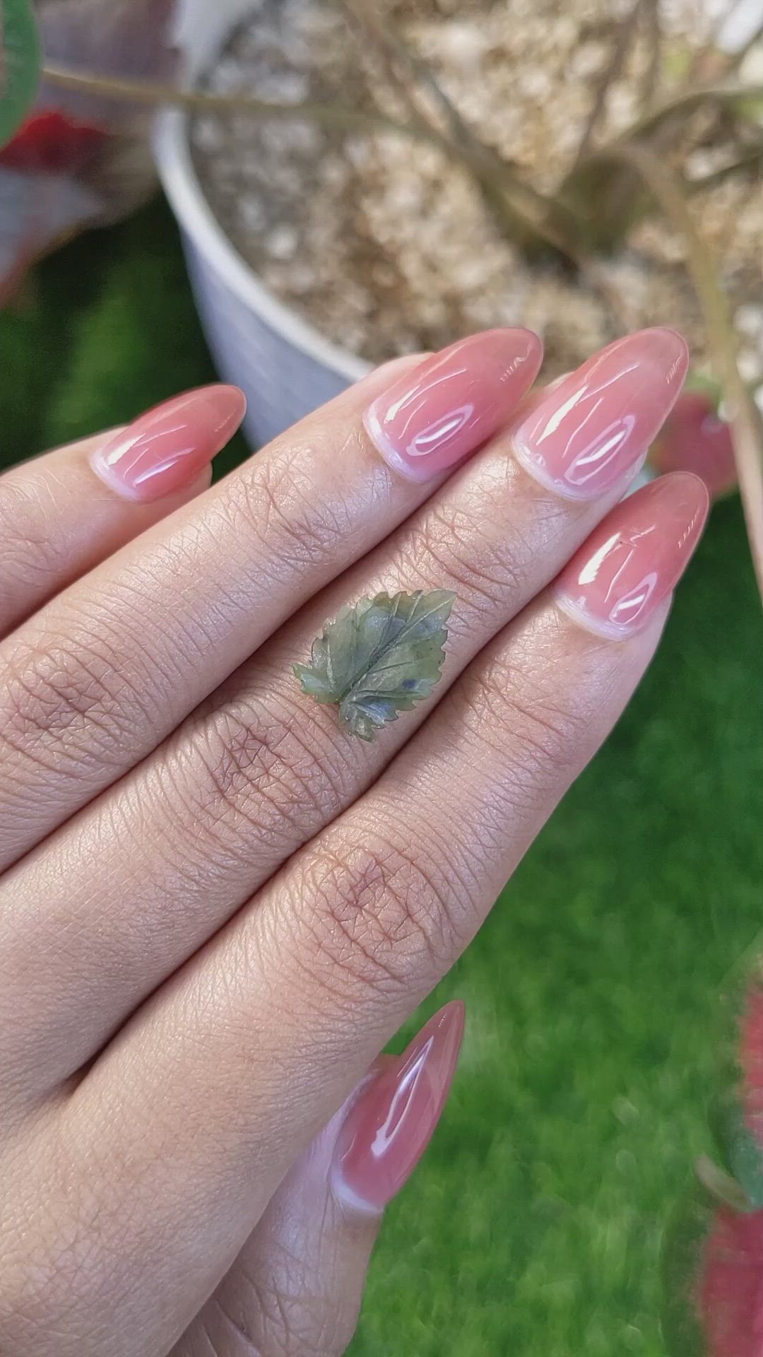 2.87 Ct. Green Jade from Burma (Myanmar) Size Video