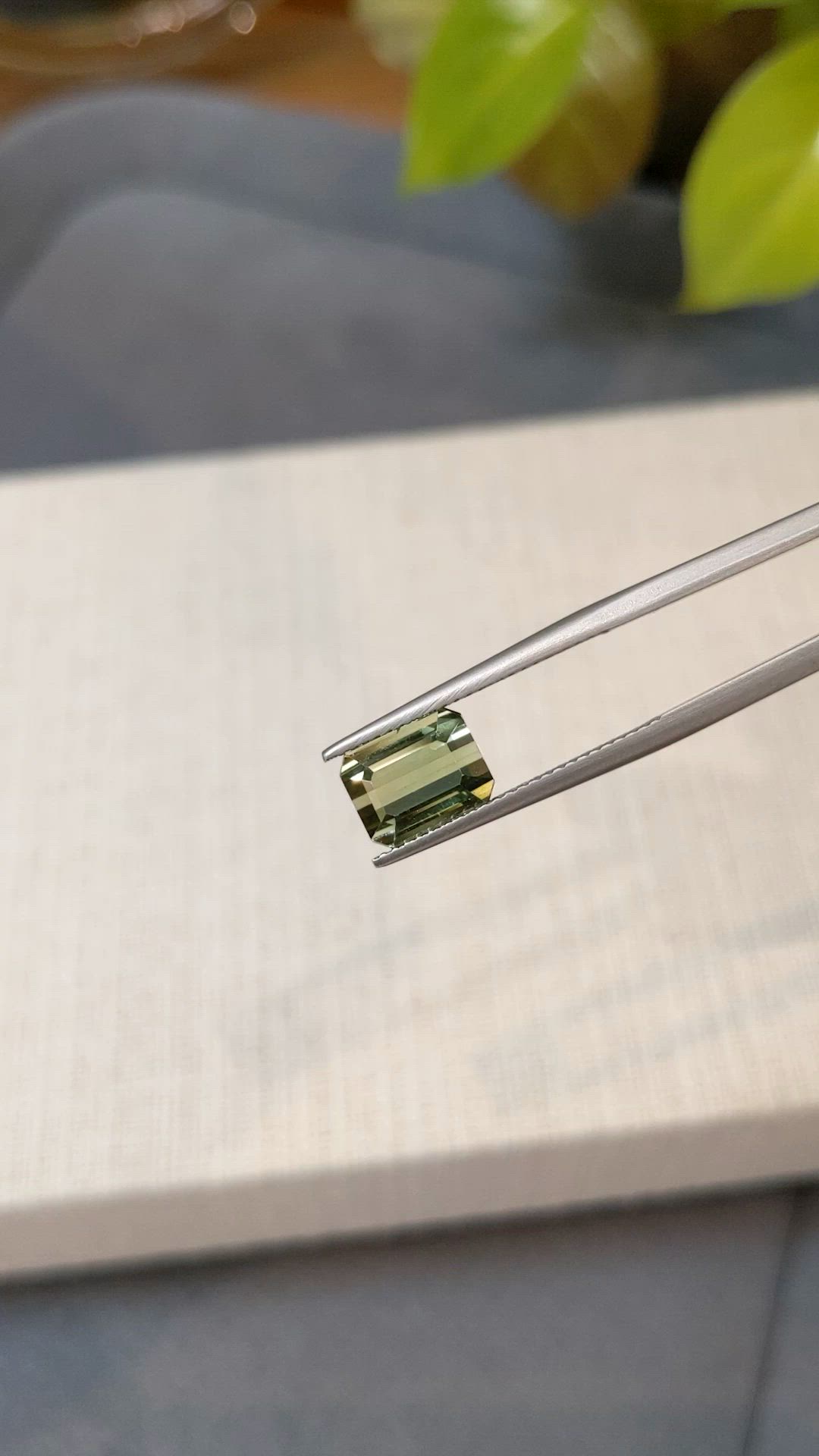 3.25 Ct. Yellowish Green Tourmaline from Brazil Size Video