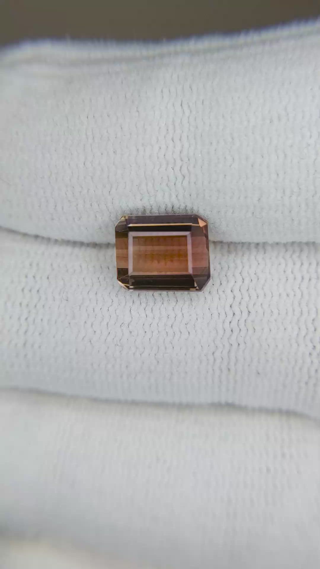2.66 Ct. Multi Color Tourmaline from Brazil Size Video