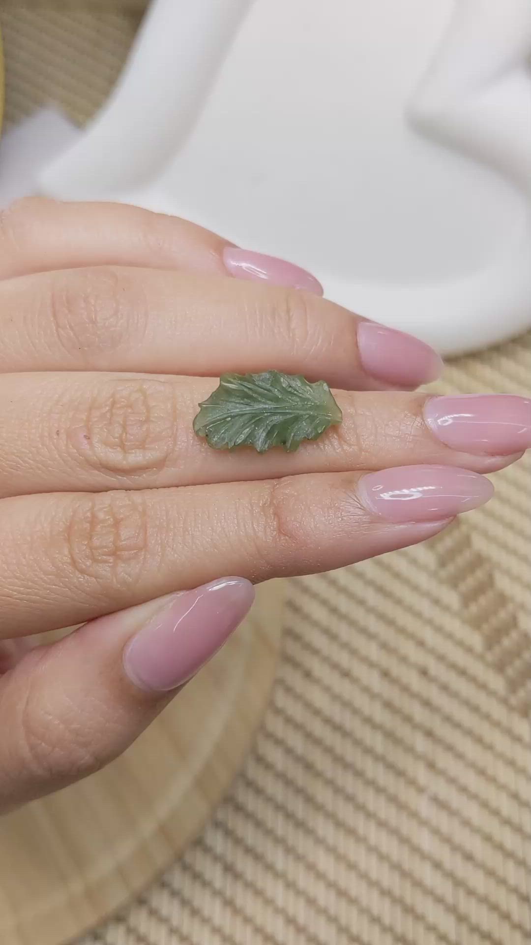 5.12 Ct. Green Jade from Burma (Myanmar) Size Video