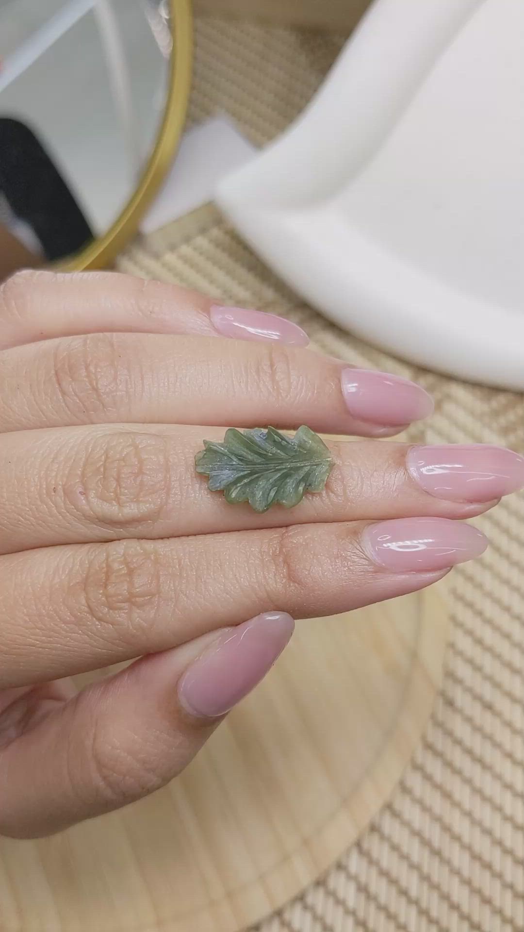 4.58 Ct. Green Jade from Burma (Myanmar) Size Video