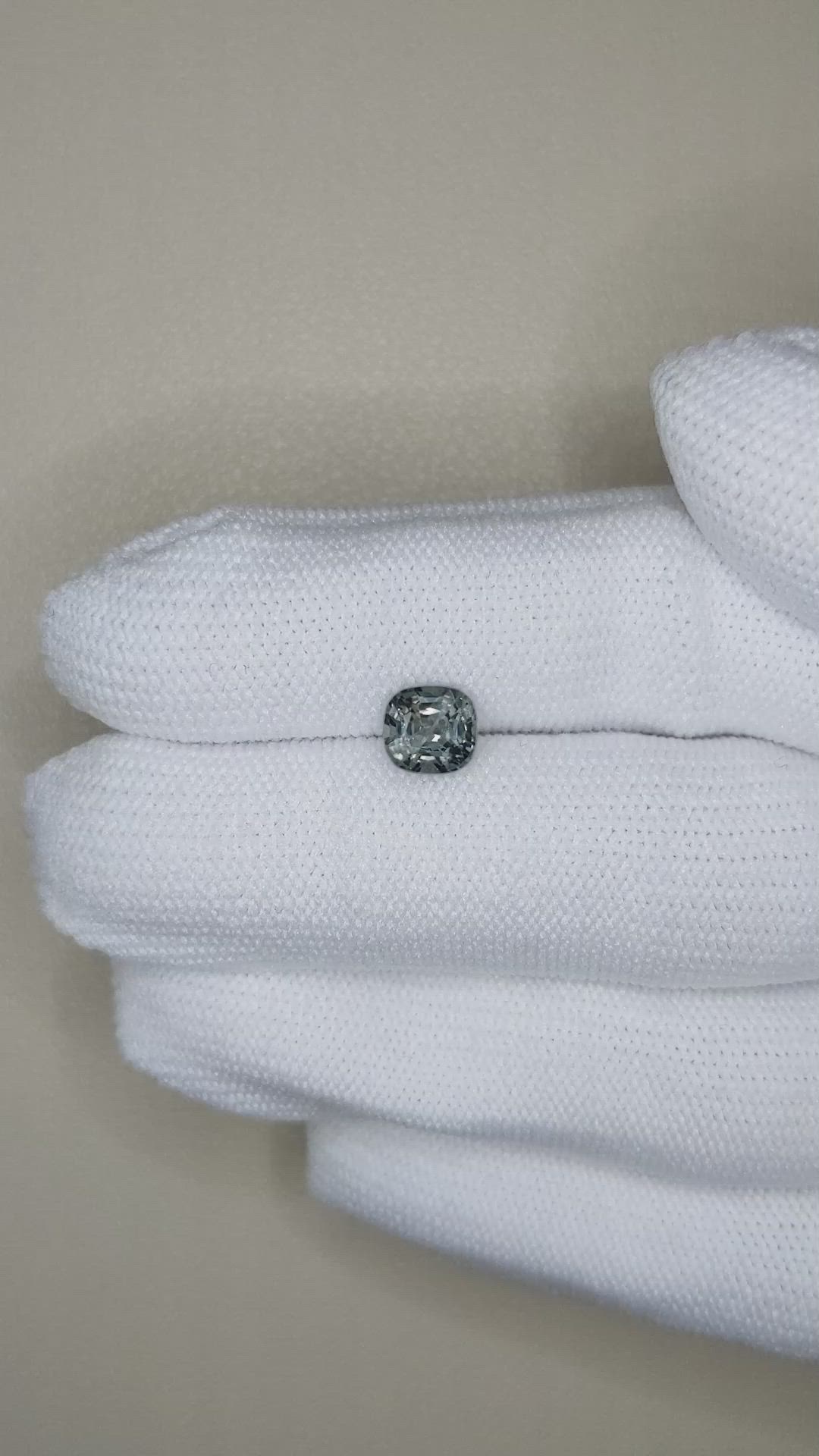 1.25 Ct. Grey Spinel from Burma (Myanmar) Size Video