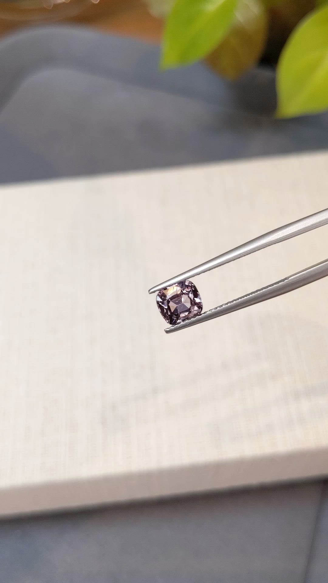 1.40 Ct. Pinkish Purple Spinel from Burma (Myanmar) Size Video
