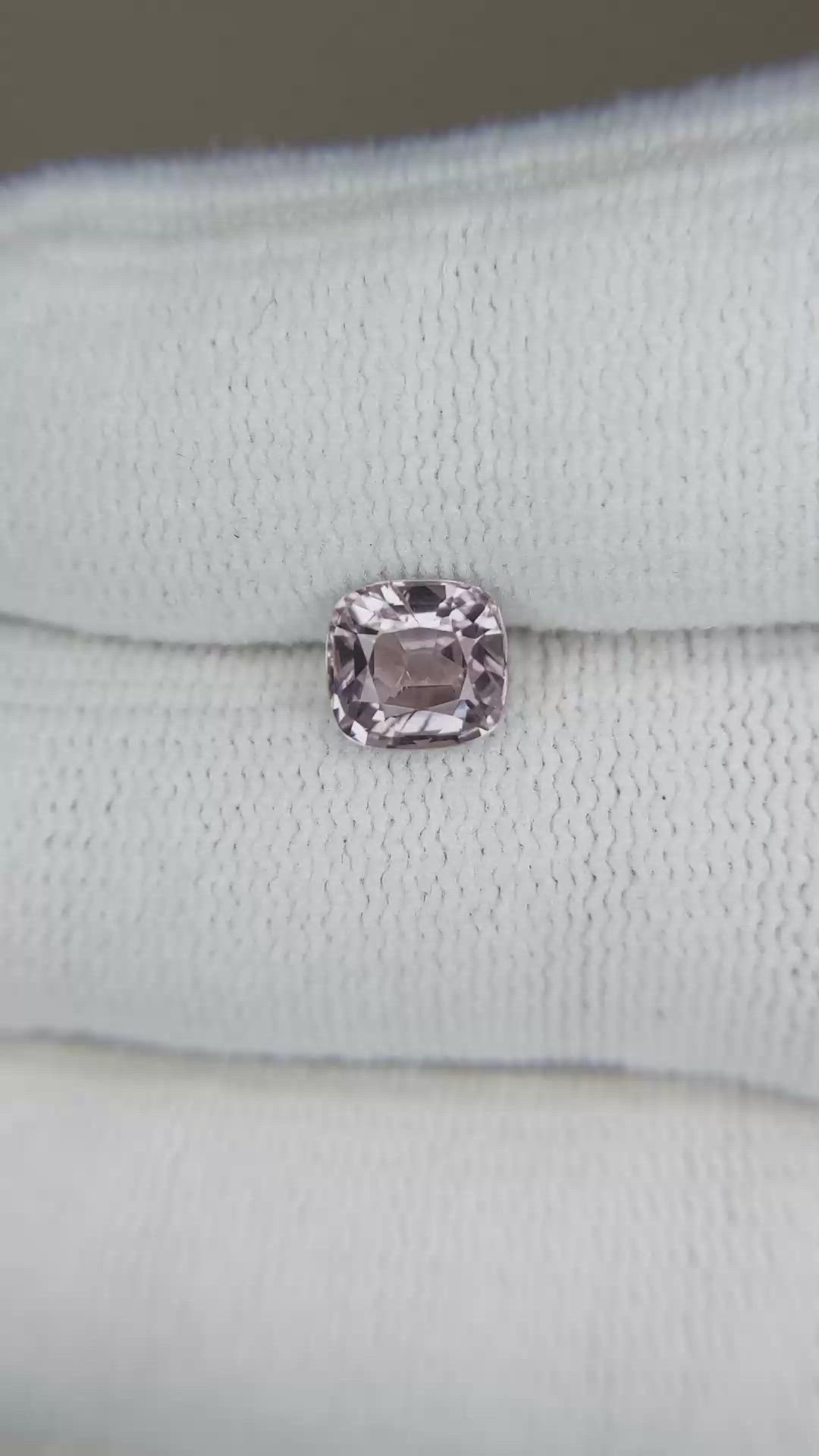 1.40 Ct. Pinkish Purple Spinel from Burma (Myanmar) Size Video