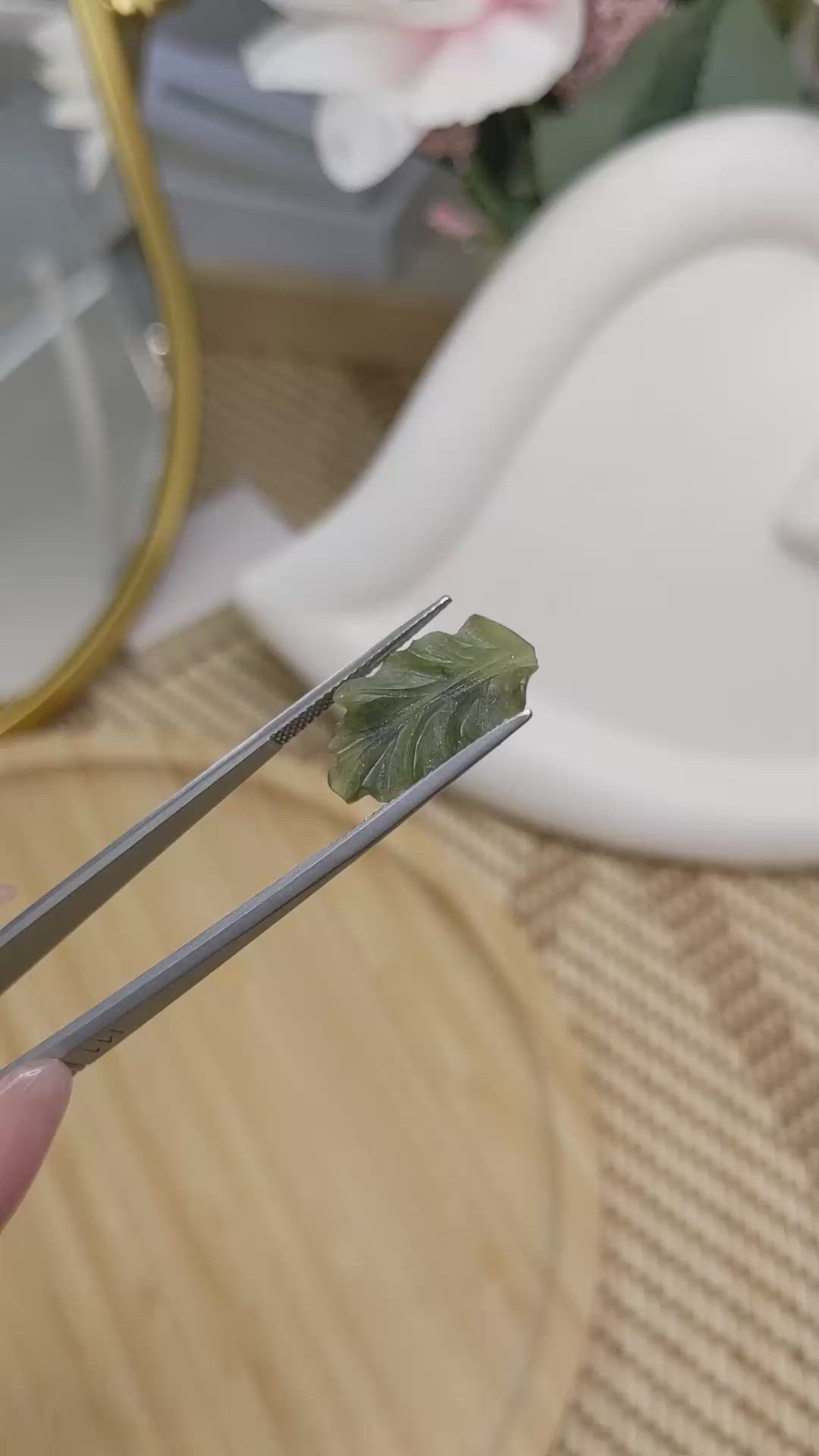 5.04 Ct. Green Jade from Burma (Myanmar) Size Video