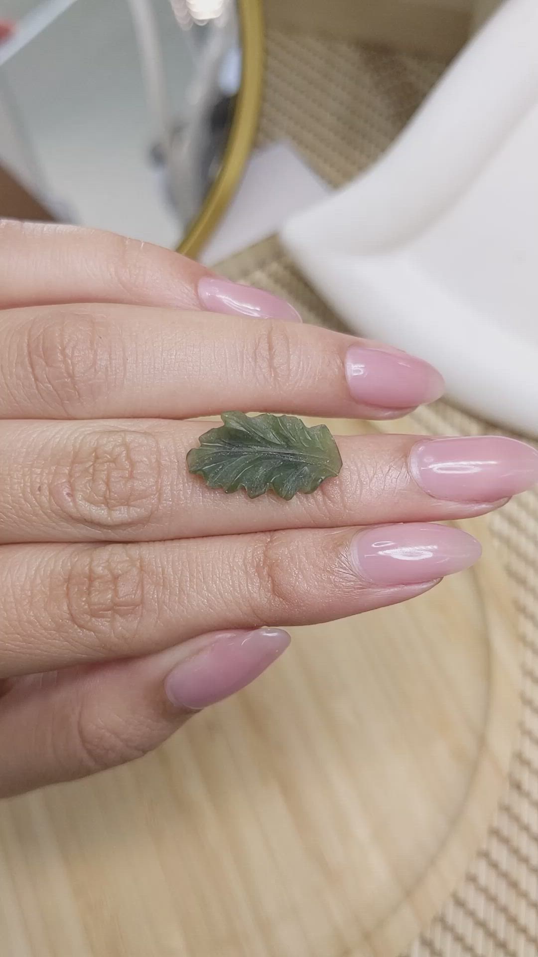 5.04 Ct. Green Jade from Burma (Myanmar) Size Video