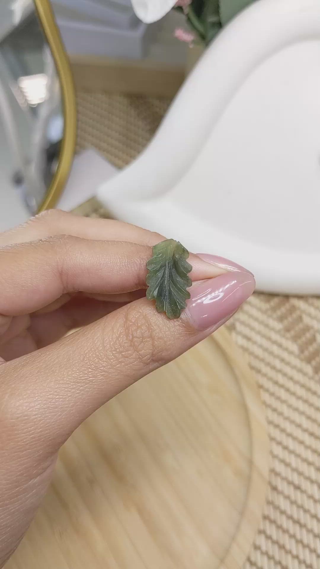 5.04 Ct. Green Jade from Burma (Myanmar) Size Video
