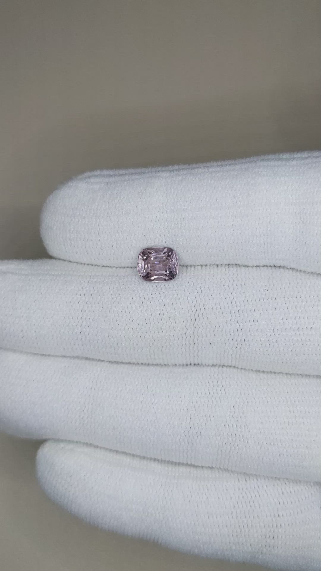 1.55 Ct. Pinkish Purple Spinel from Burma (Myanmar) Size Video