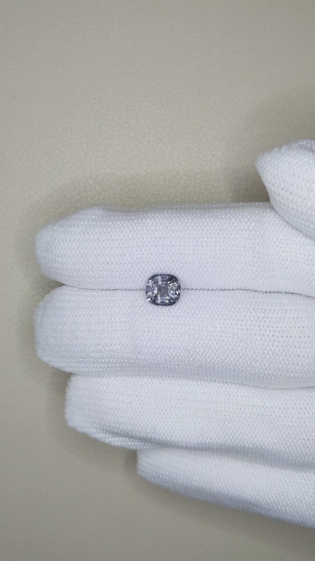 1.11 Ct. Grey Spinel from Burma (Myanmar) Size Video