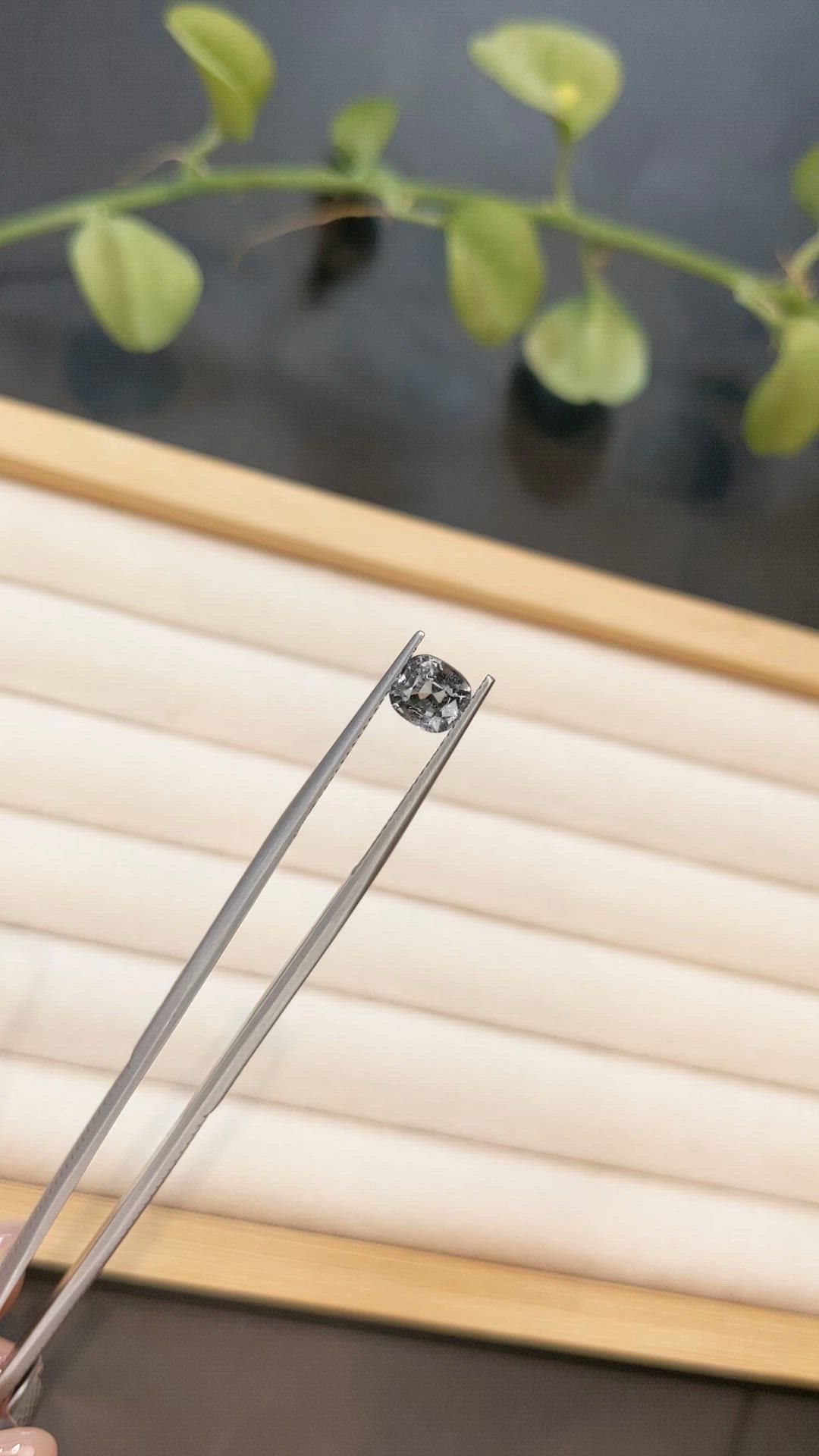 1.11 Ct. Grey Spinel from Burma (Myanmar) Size Video