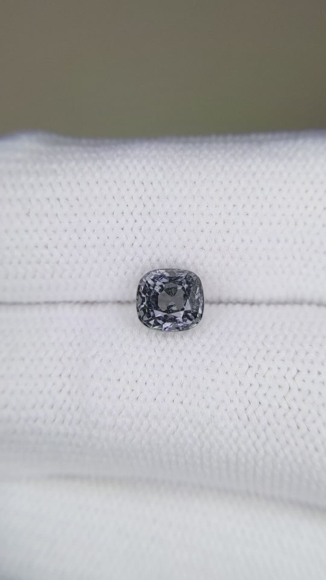 1.32 Ct. Grey Spinel from Burma (Myanmar) Size Video