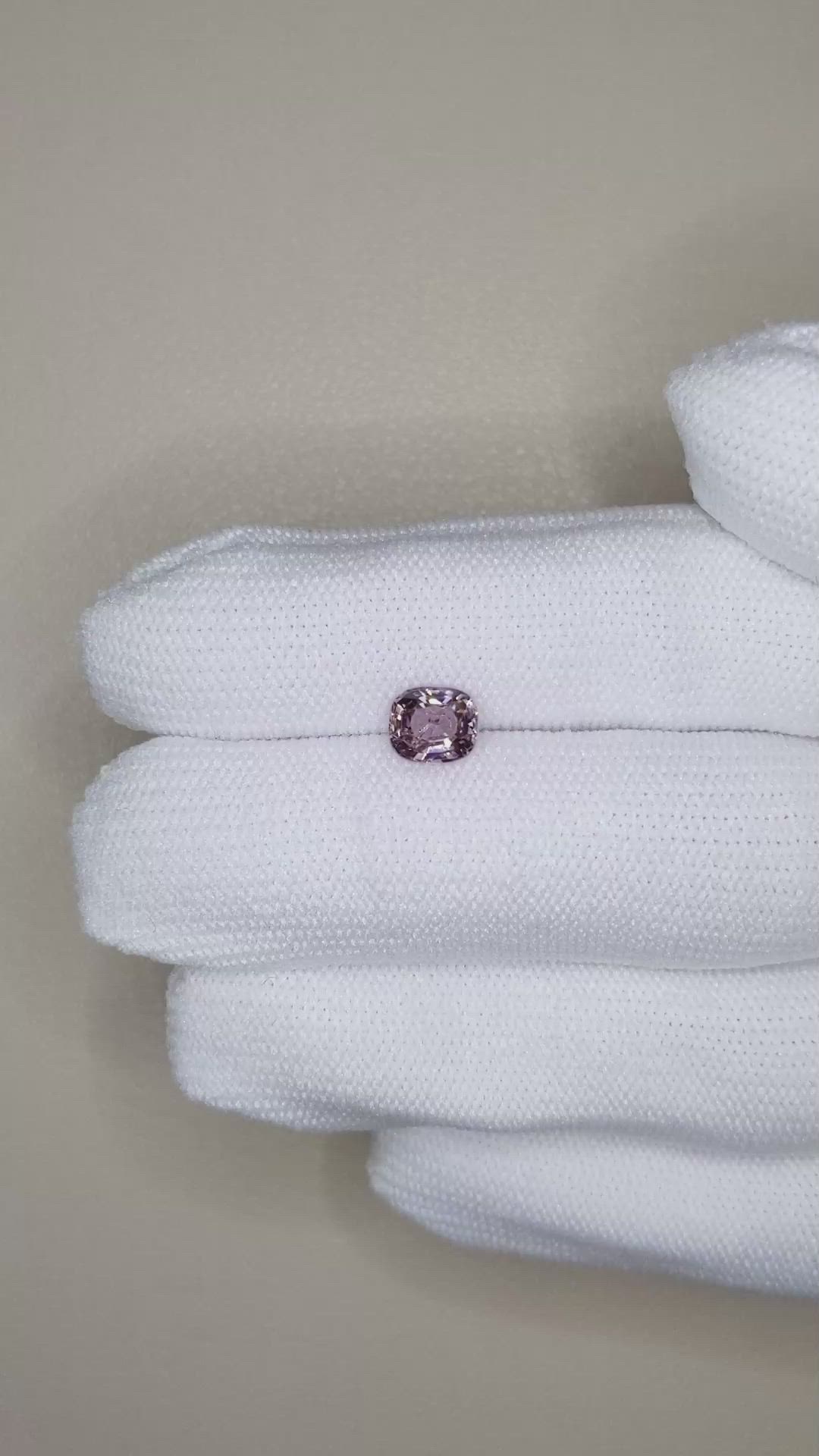 1.05 Ct. Pinkish Purple Spinel from Burma (Myanmar) Size Video