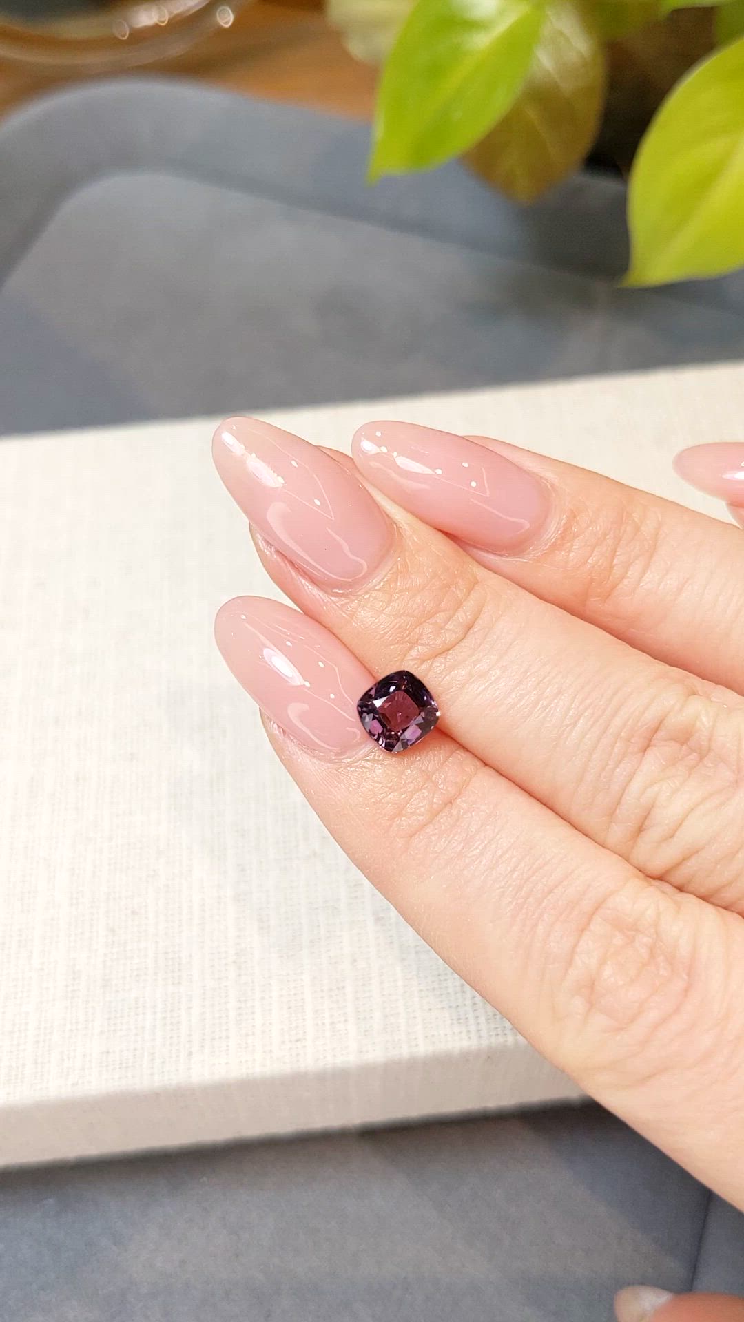 1.50 Ct. Pinkish Purple Spinel from Burma (Myanmar) Size Video