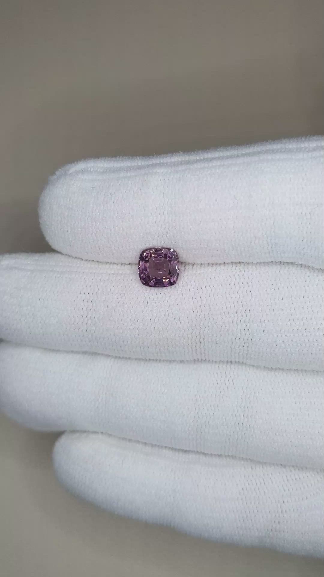 1.50 Ct. Pinkish Purple Spinel from Burma (Myanmar) Size Video