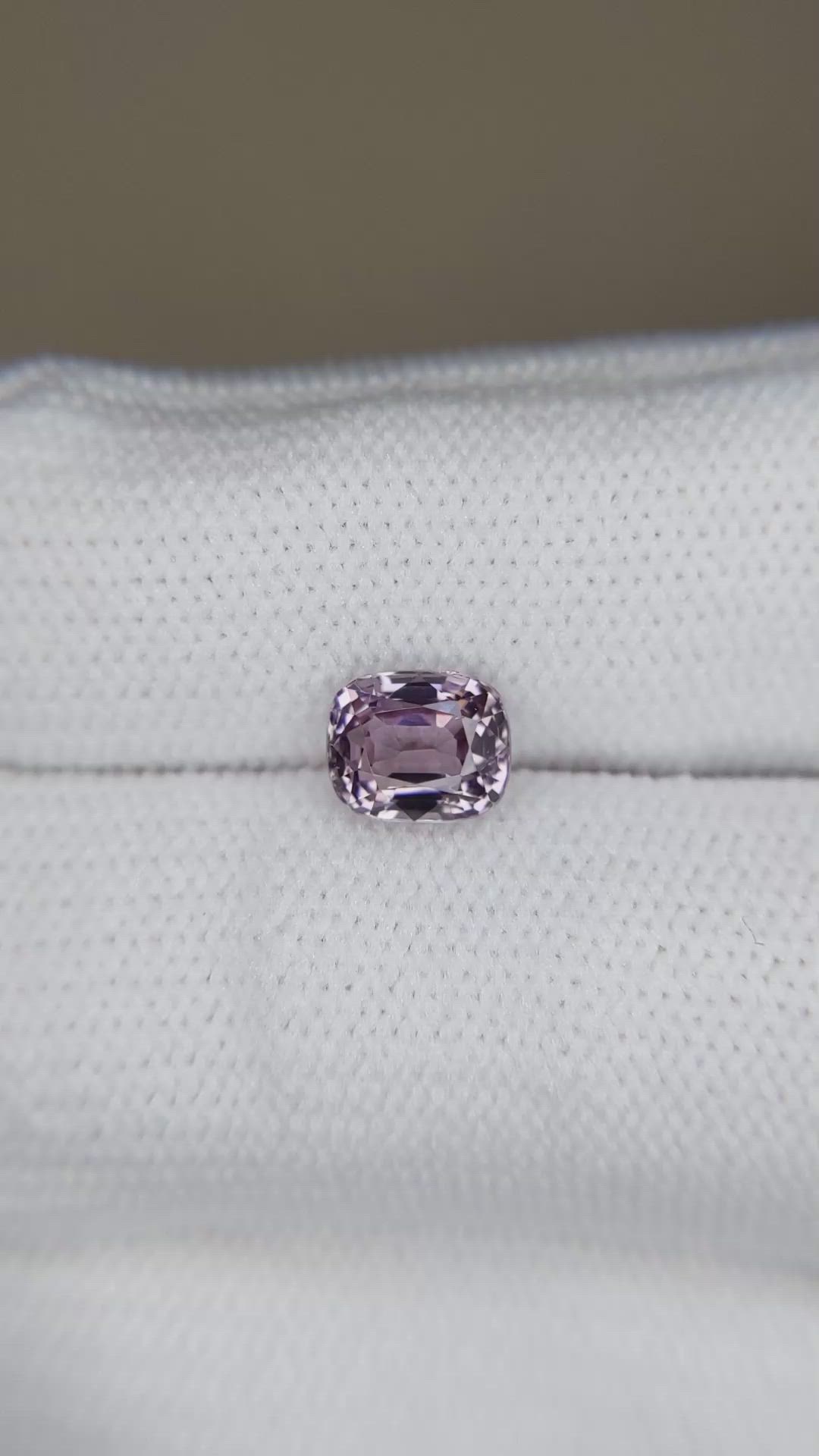 1.40 Ct. Pinkish Purple Spinel from Burma (Myanmar) Size Video