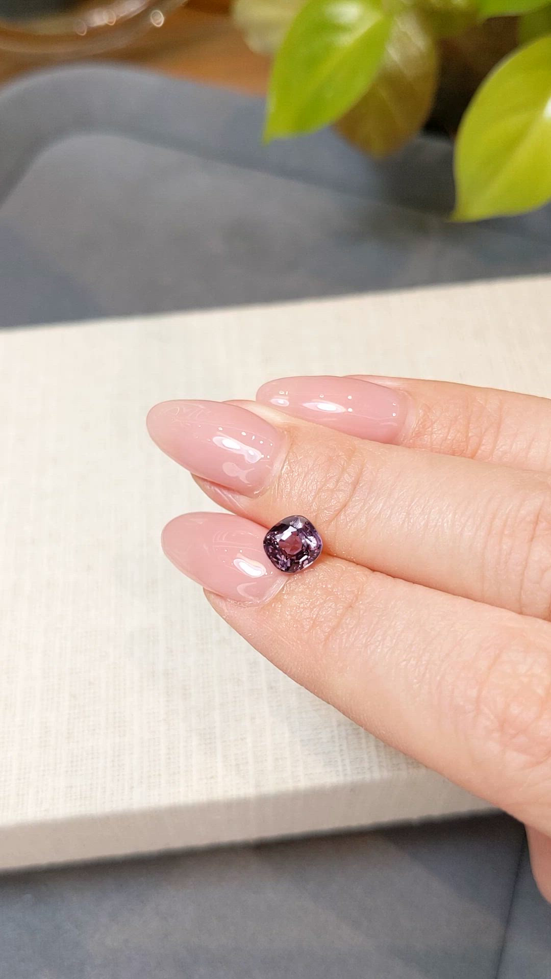 1.25 Ct. Purple Spinel from Burma (Myanmar) Size Video