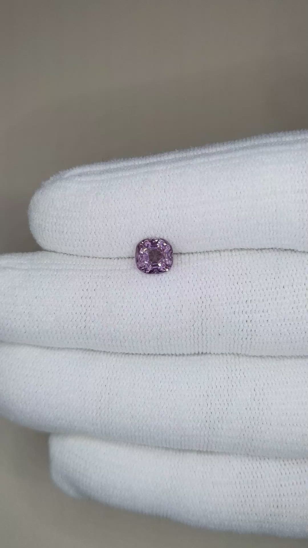 1.25 Ct. Purple Spinel from Burma (Myanmar) Size Video